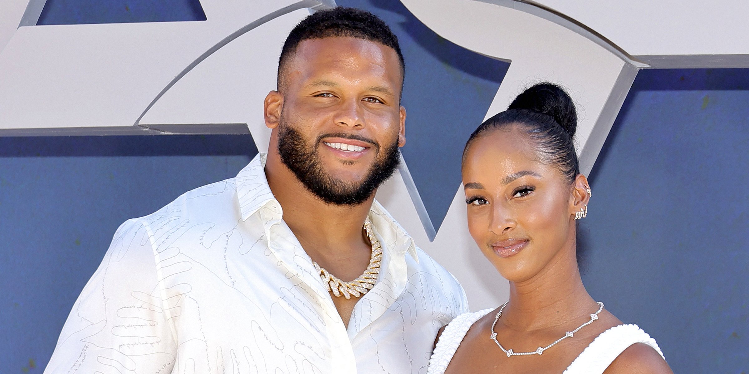 Aaron Donald and wife Erica. | Source: Getty Images