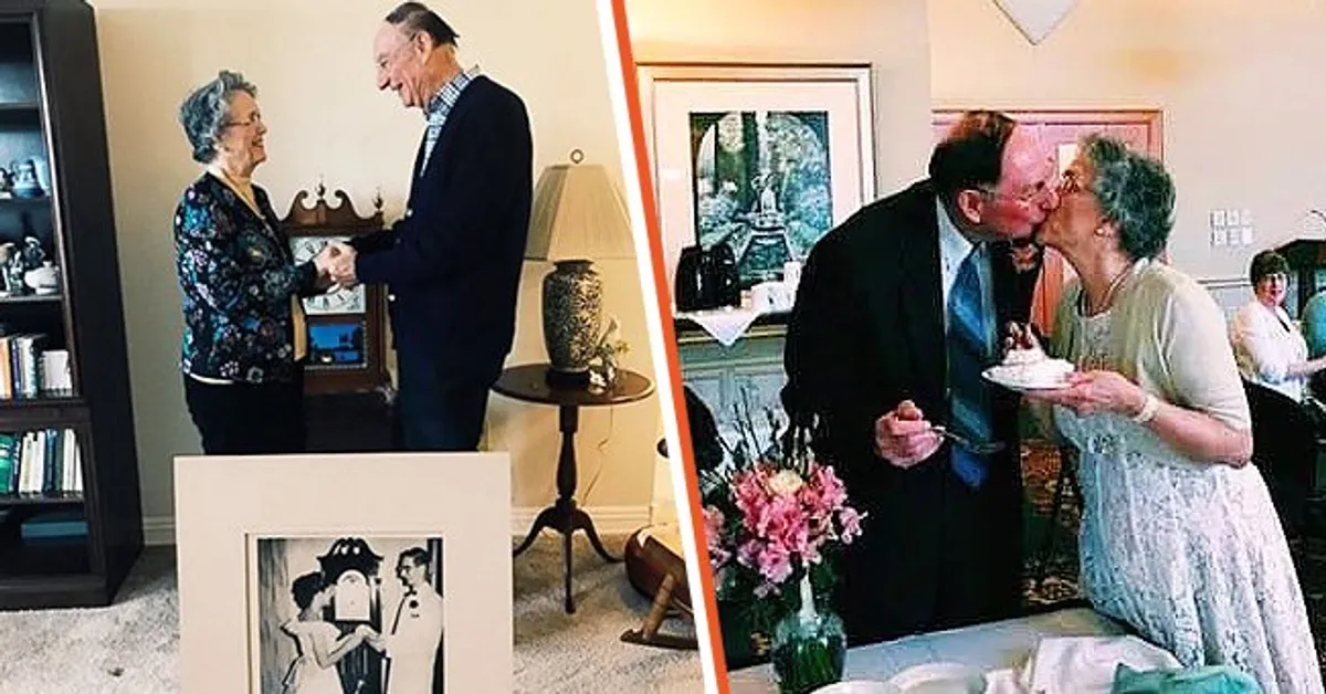 Kevorkian and Bowman holding hands [Left]. The couple holding hands at prom [Inset]. The couple share a kiss on their wedding day [Right]. | Photo: twitter.com/CBS8