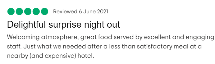 A customer reviewing the Sticky Walnut restaurant on TripAdvisor. | Source: tripadvisor.com/Sticky Walnut