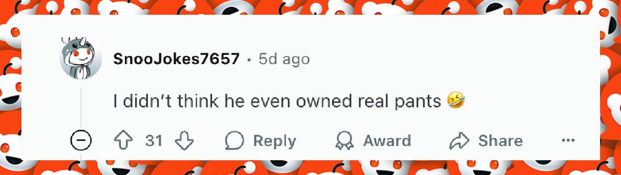 A netizen's comment on Adam Sandler, dated August 27, 2025 | Source: reddit/popculturechat