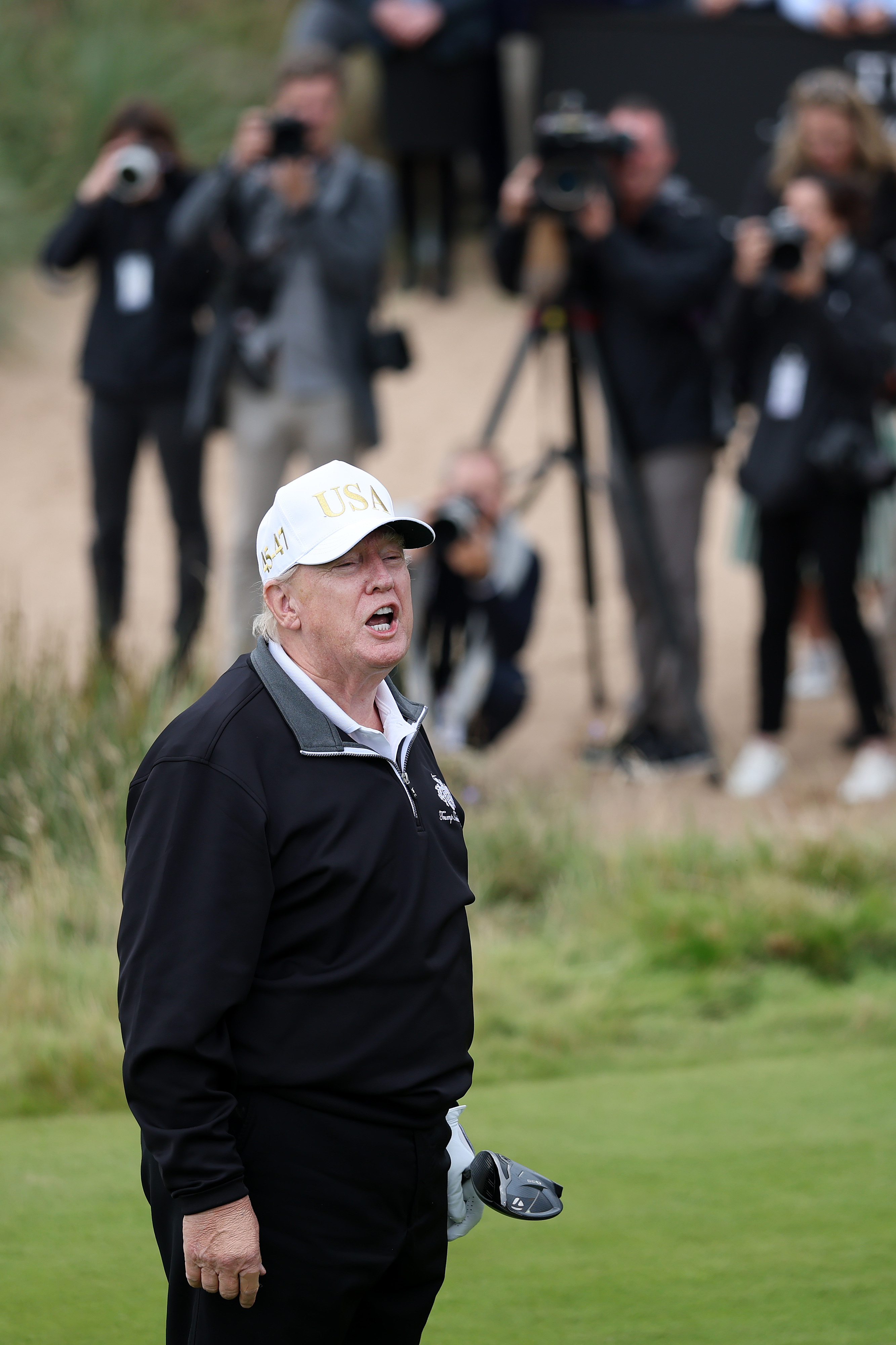 President Donald Trump opens his new golf course resort in Balmedie, Scotland on July 29, 2025 | Source: Getty Images