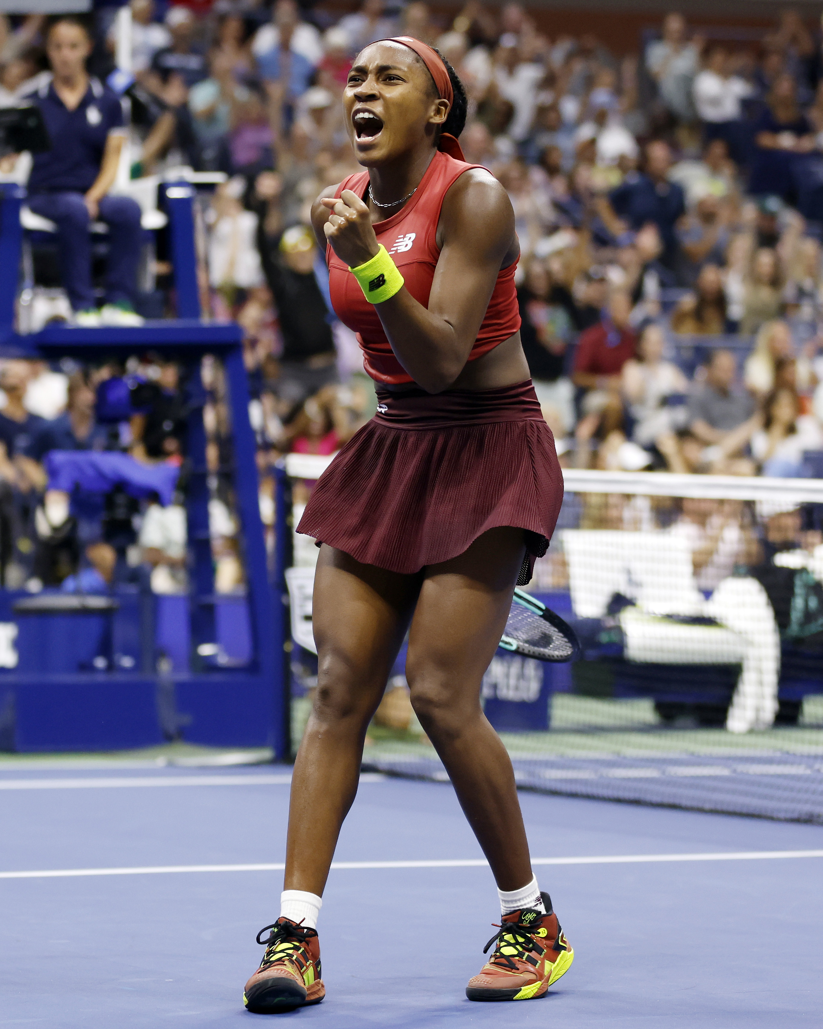 Coco Gauff during her match against Aryna Sabalenka during the US Open Tennis Championships in Queens, New York on September 9, 2023 | Source: Getty Images