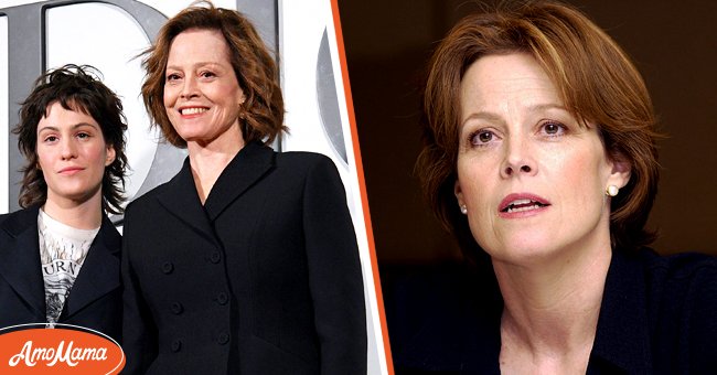 [Left] Picture of Sigourney Weaver and her daughter Charlotte Simpson; [Right] Picture of actress Sigourney Weaver | Source: Getty Images