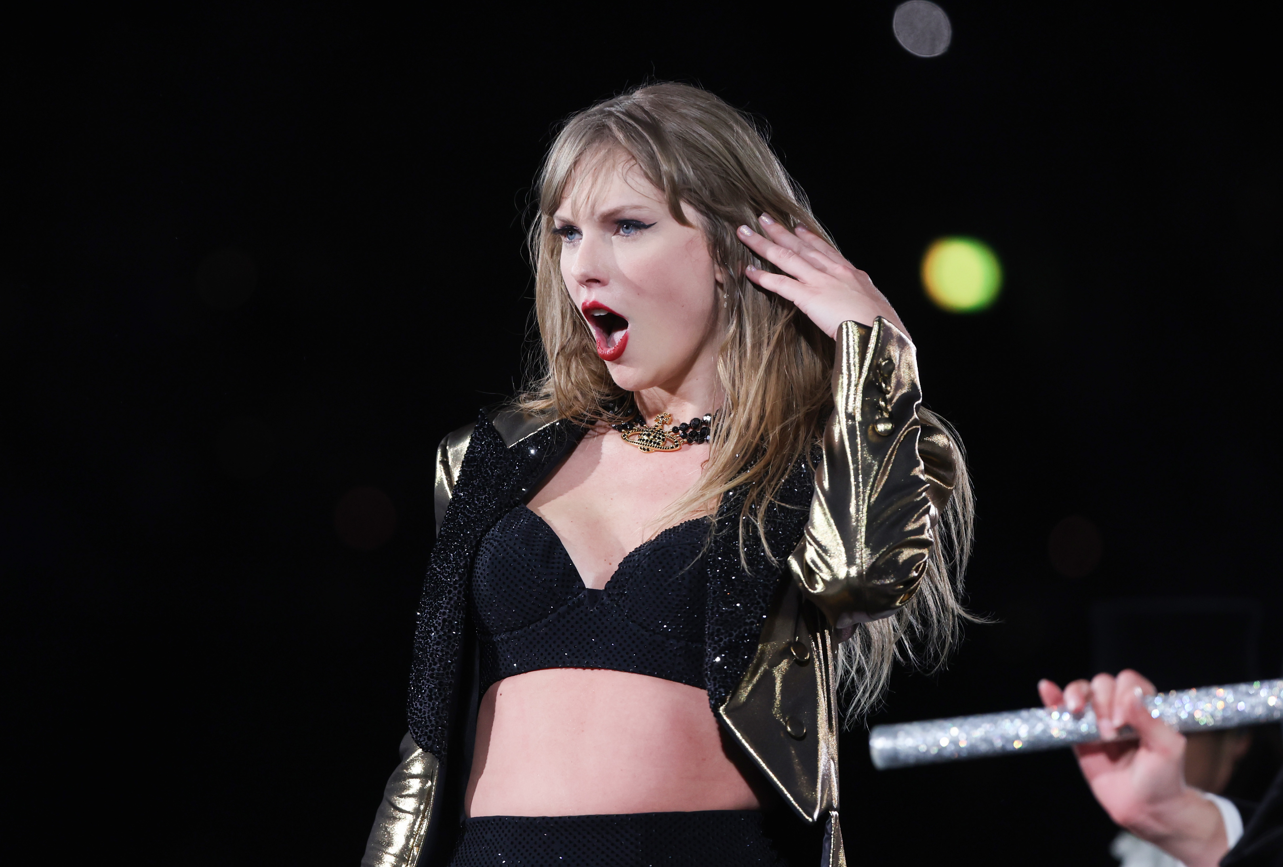 Taylor Swift performing during The Eras Tour in Stockholm, Sweden on May 17, 2024 | Source: Getty Images