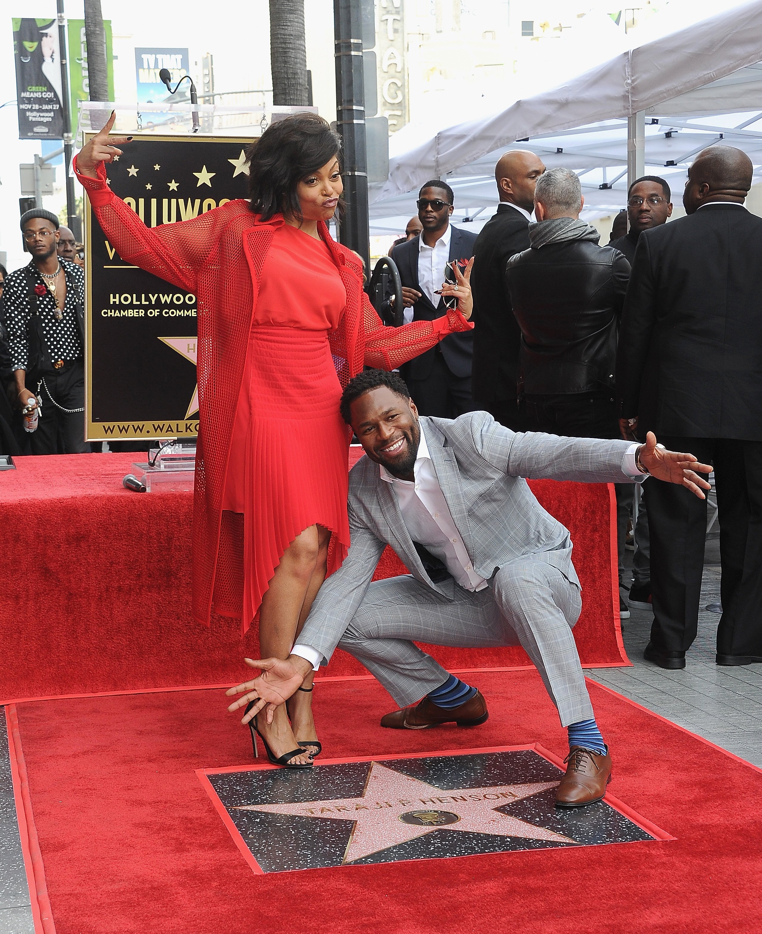 Taraji P. Henson & Kelvin Hayden as Taraji P. Henson is honored with a star on The Hollywood Walk of Fame on Jan. 28, 2019 in California | Photo: Getty Images
