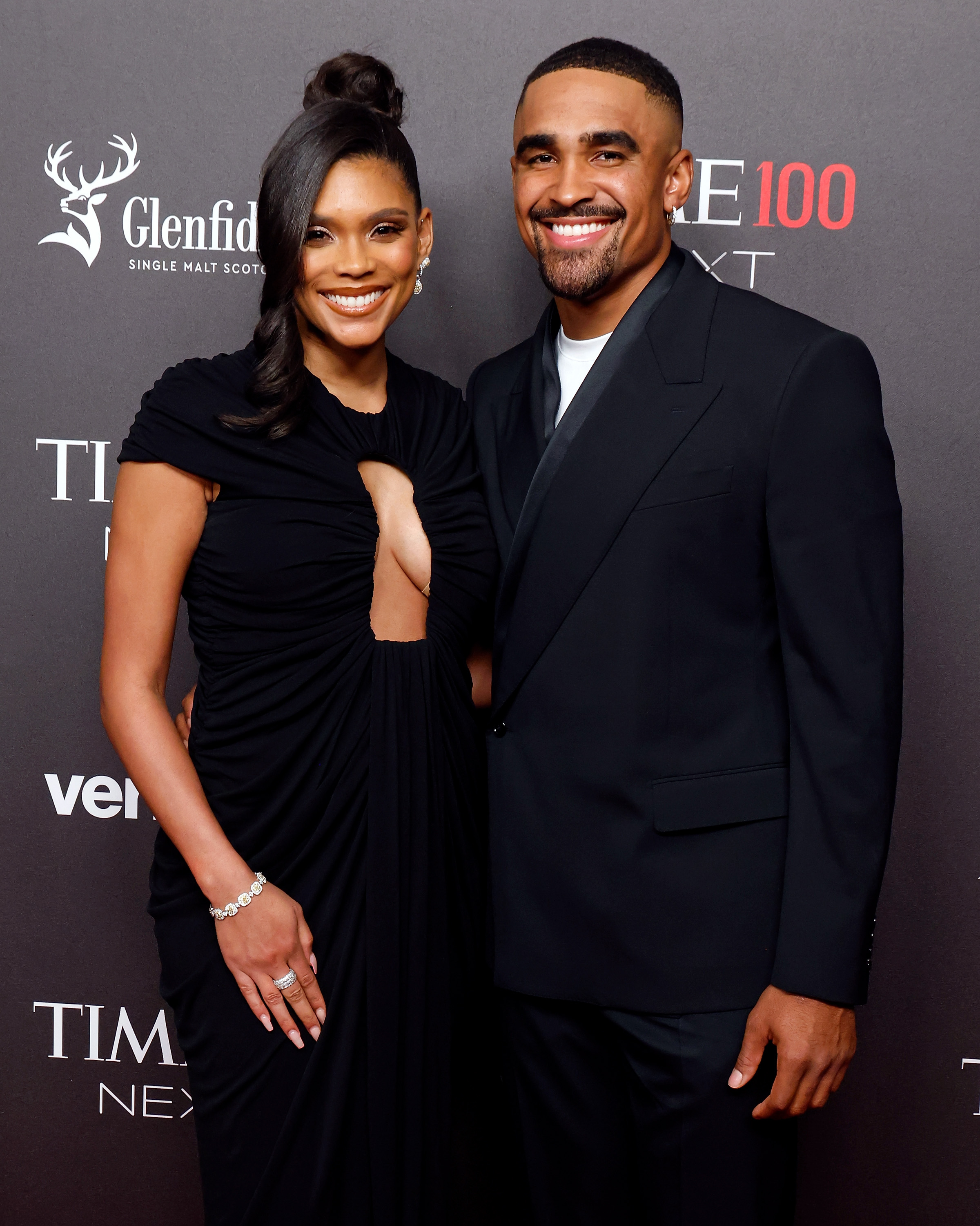 Bryonna Burrows and Jalen Hurts at the 2023 Time100 Next event on October 24, 2023, in New York. | Source: Getty Images