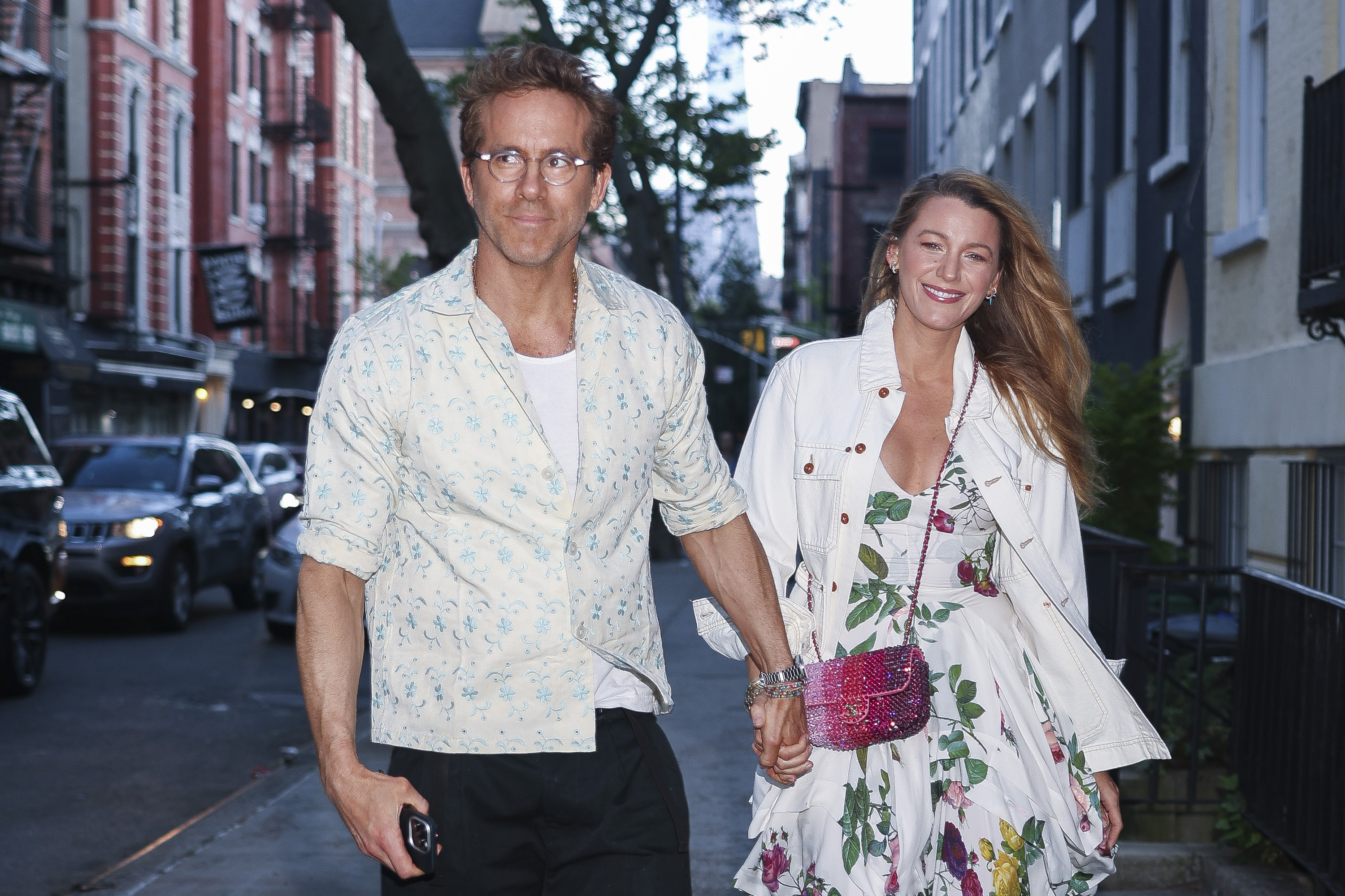 Ryan Reynolds and Blake Lively seen in SoHo on May 18, 2025, in New York. | Source: Getty Images