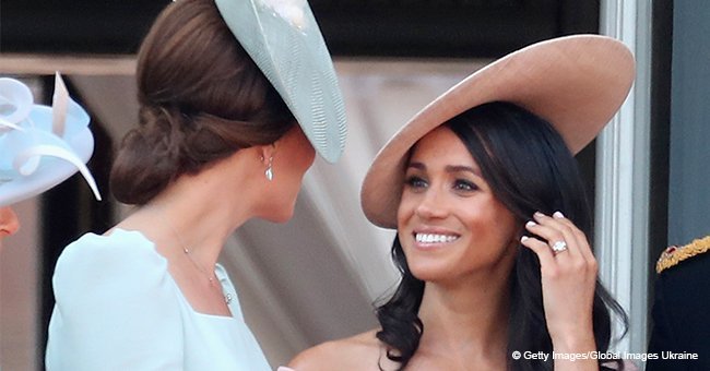 The reason why Meghan Markle stood behind Kate Middleton on the balcony