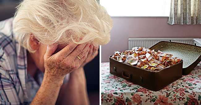 Une vieille femme mettant sa main sur son visage. | Photo : Unsplash