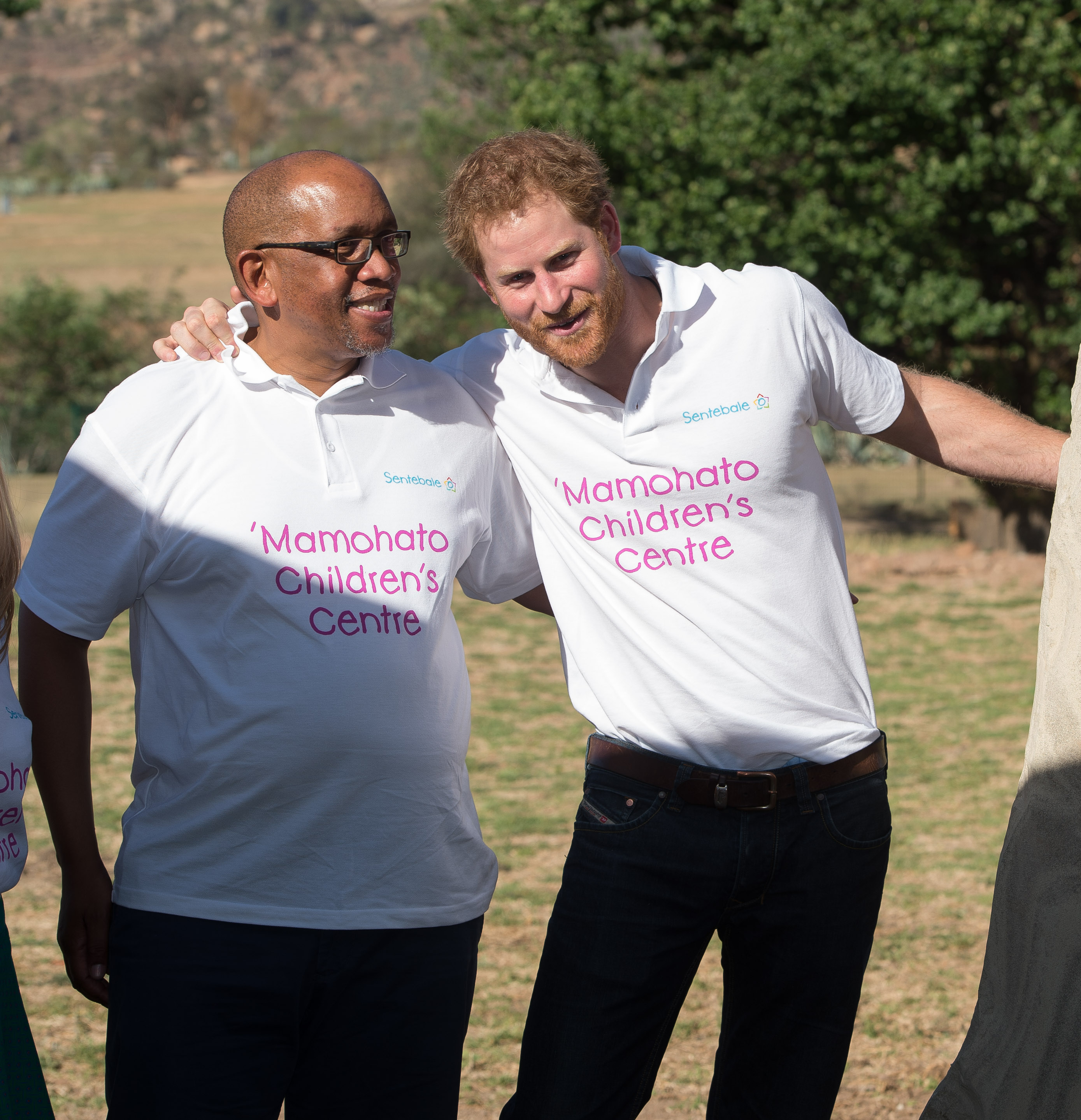 Prince Harry and Prince Seeiso at the opening of Sentebale's Mamohato Children's Centre in Maseru, Lesotho on November 26, 2015 | Source: Getty Images