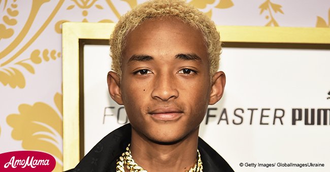 Jaden Smith is beaming as he cuddles up to his pretty girlfriend during their recent appearance