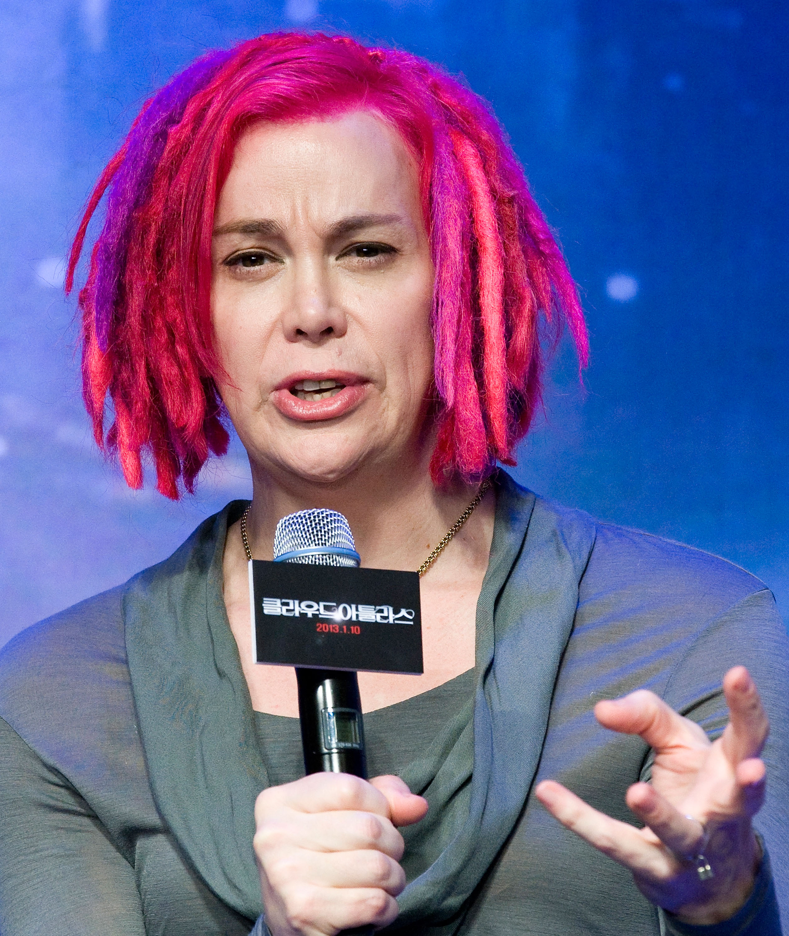 Lana Wachowski speaks during the "Cloud Atlas" press conference at Sheraton Walkerhill Hotel on December 13, 2012 in Seoul, South Korea.