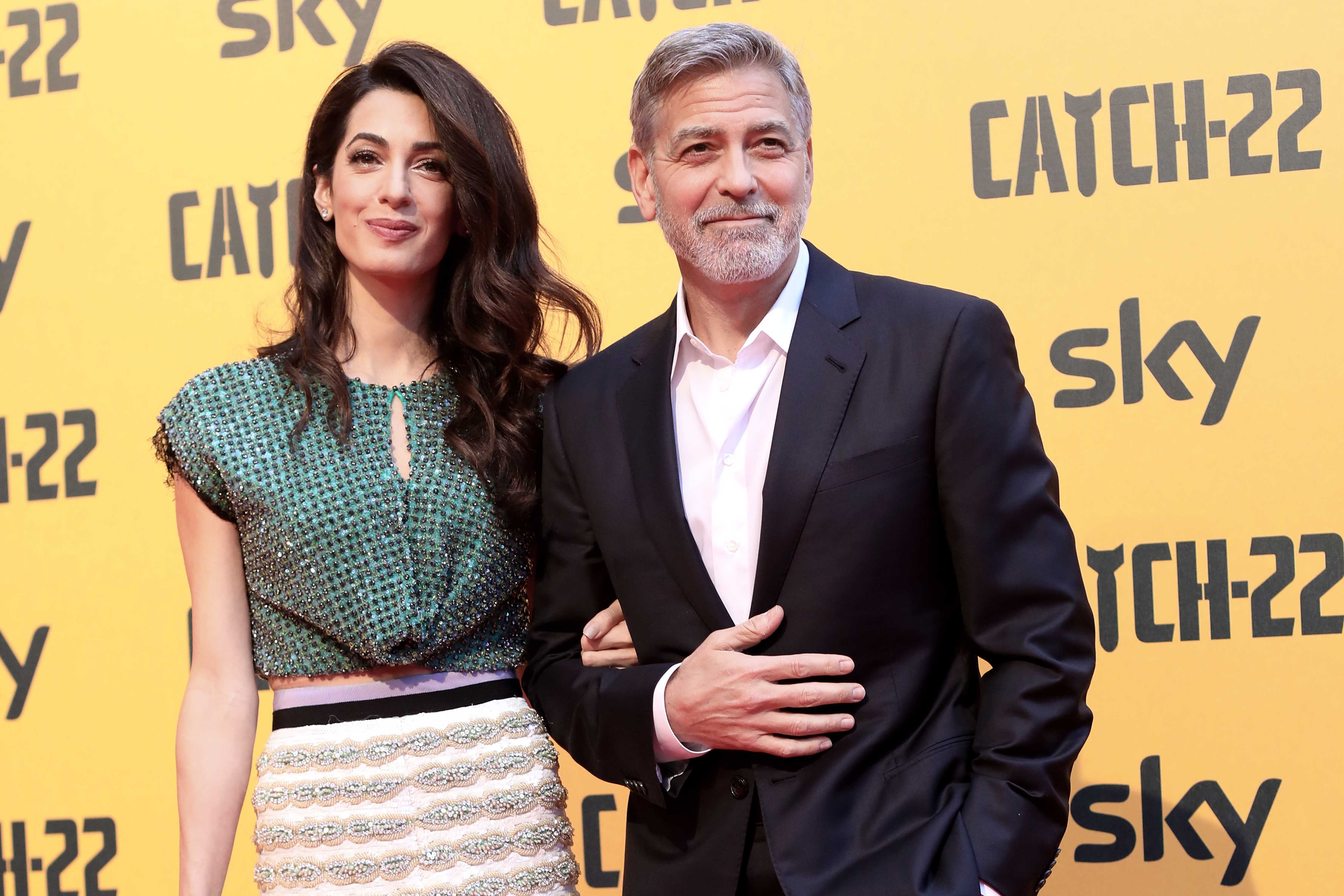 Amal Clooney and George Clooney in Rome, Italy on May 13, 2019 | Source: Getty Images