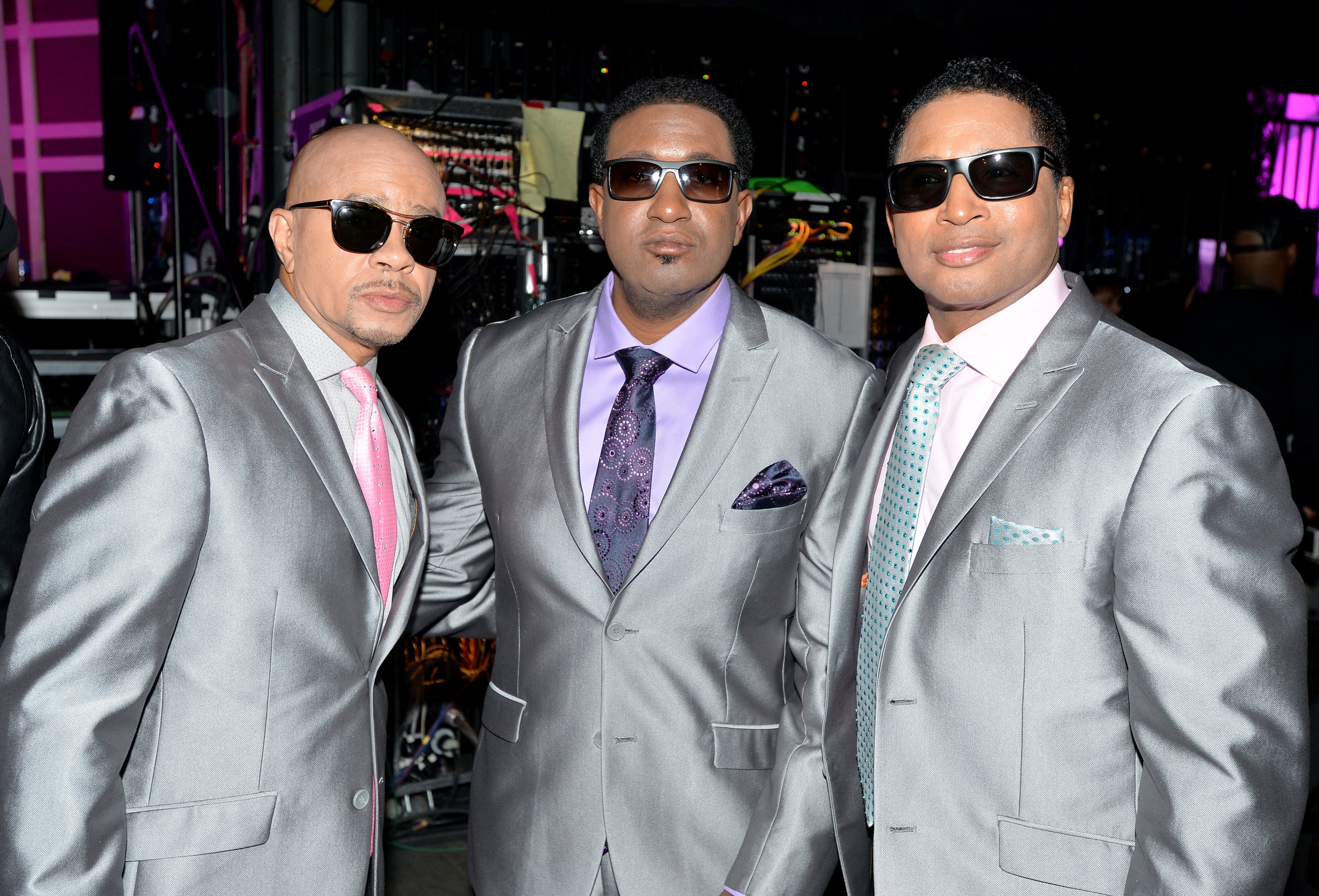 (L-R) Keith Mitchell, Kevon Edmonds and the now-late Melvin Edmonds of “After 7” at the 2015 Soul Train Music Awards in Las Vegas, Nevada on Nov. 6, 2015. | Photo: Getty Images