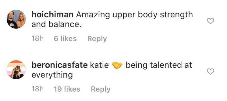 Fans' comments on Katie Cassidy's post | Photo: Instagram/ Katie Cassidy