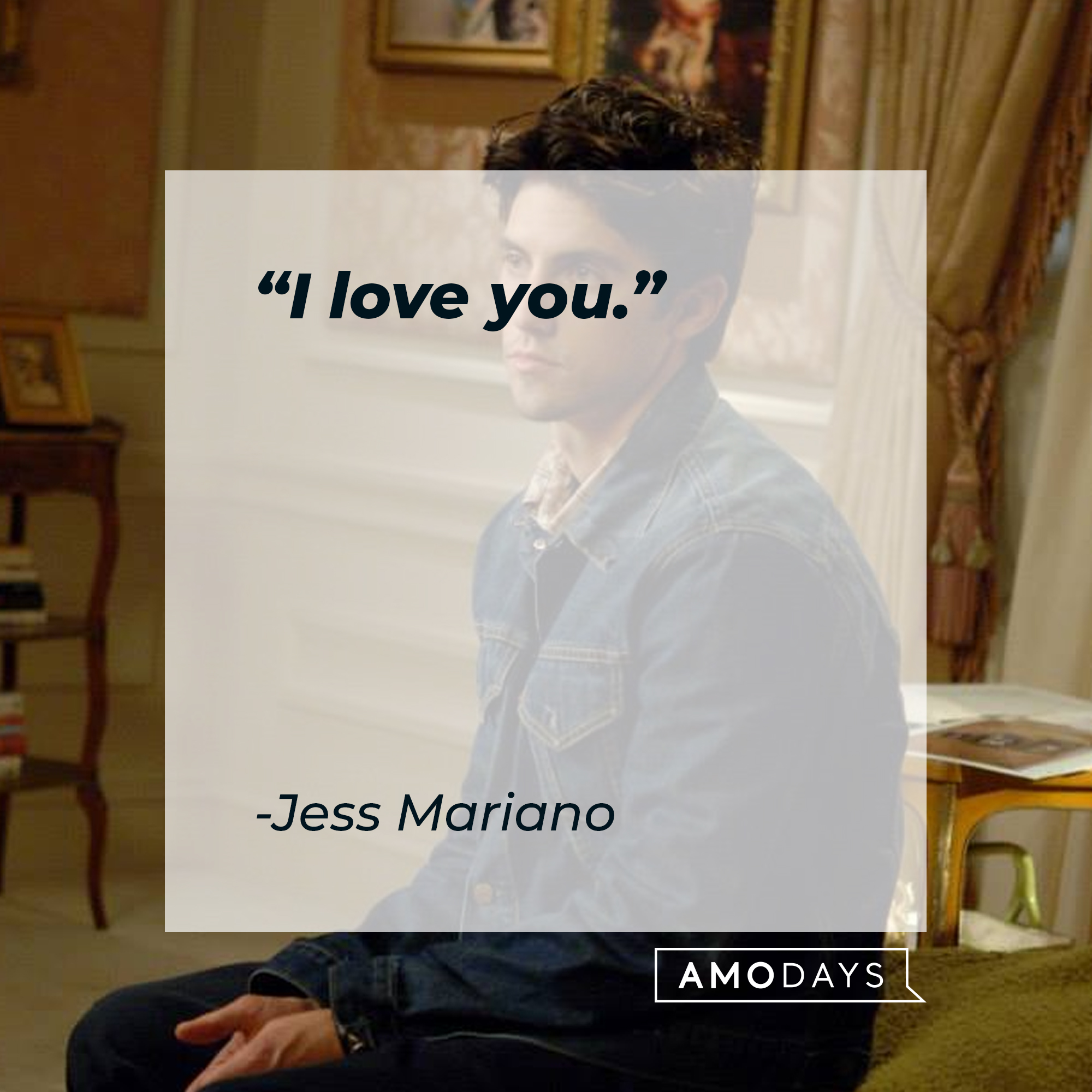 Jess Mariano, with his quote: “I love you.” | Source: facebook.com/GilmoreGirls