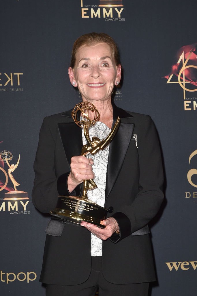 Judge Judy Sheindlin, with her Lifetime Achievement Award, at the 46th Annual Daytime Emmy Awards on May 05, 2019, in Pasadena | Source: Getty Images