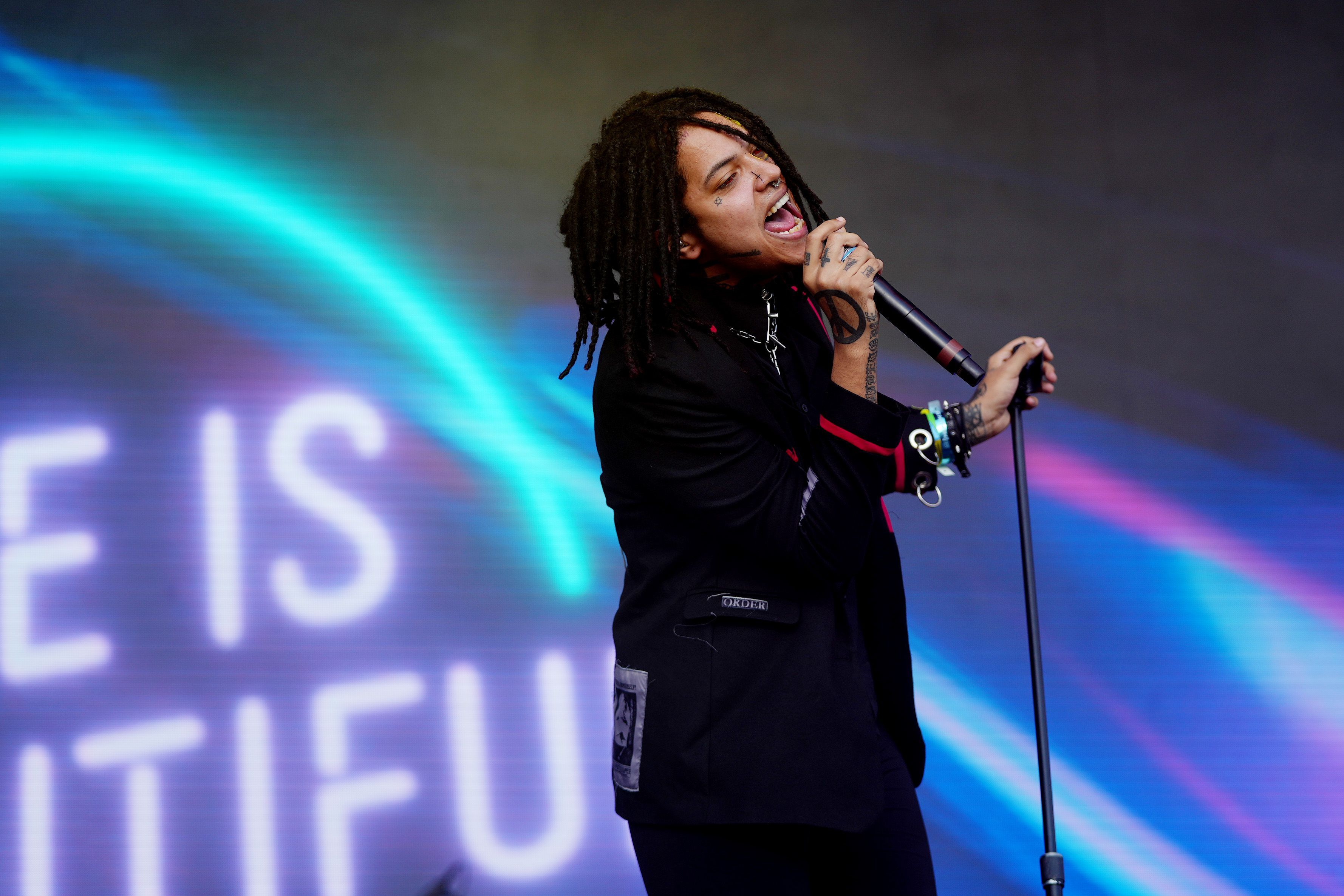 POORSTACY performs at the Life Is Beautiful Music & Art Festival in Las Vegas, Nevada, on September 17, 2021 | Source: Getty Images