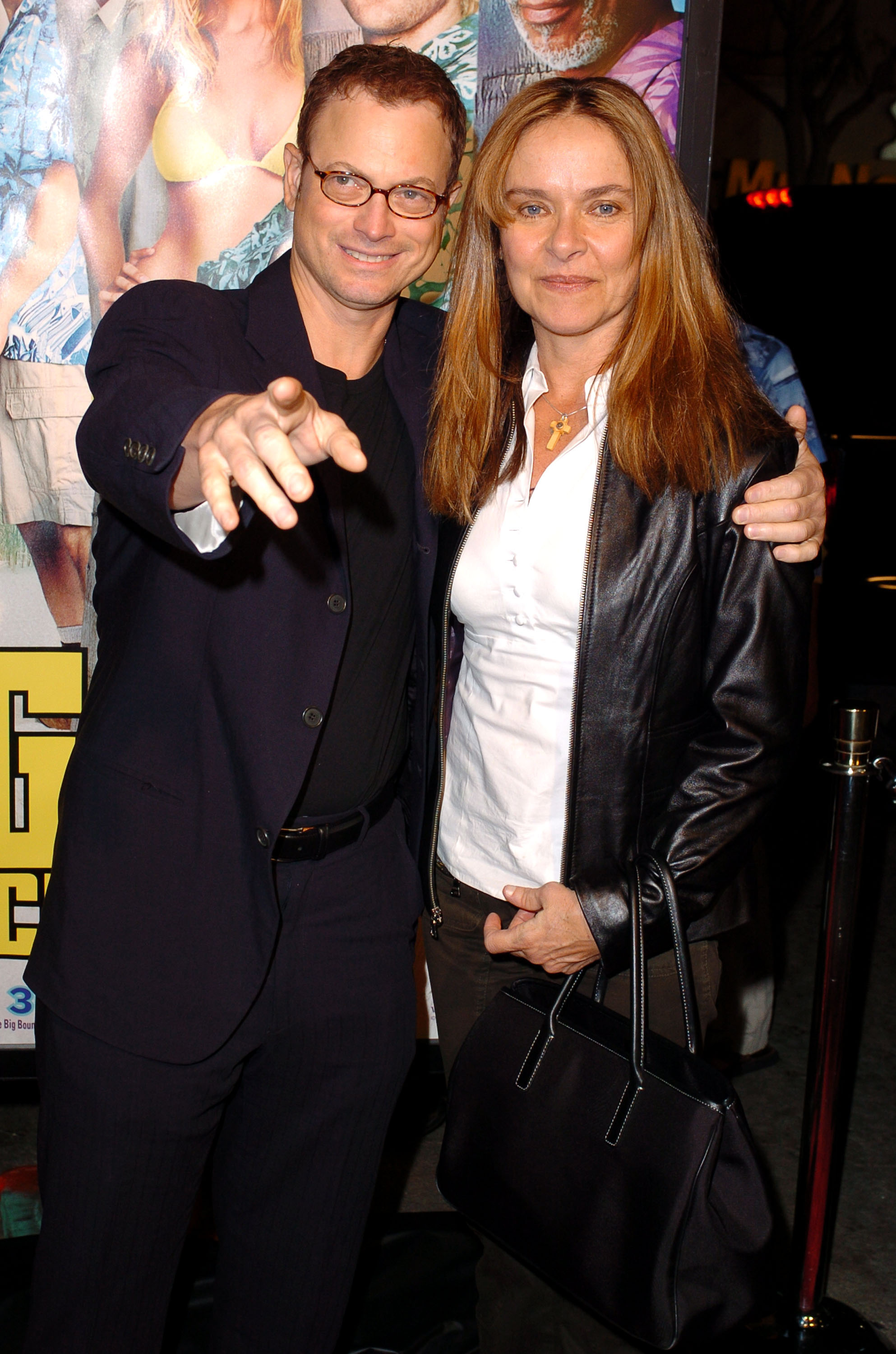 Gary Sinise and Moira Harris at the premiere of "The Big Bounce" at the Mann Village Theater in Westwood, California, on January 29, 2004. | Source: Getty Images