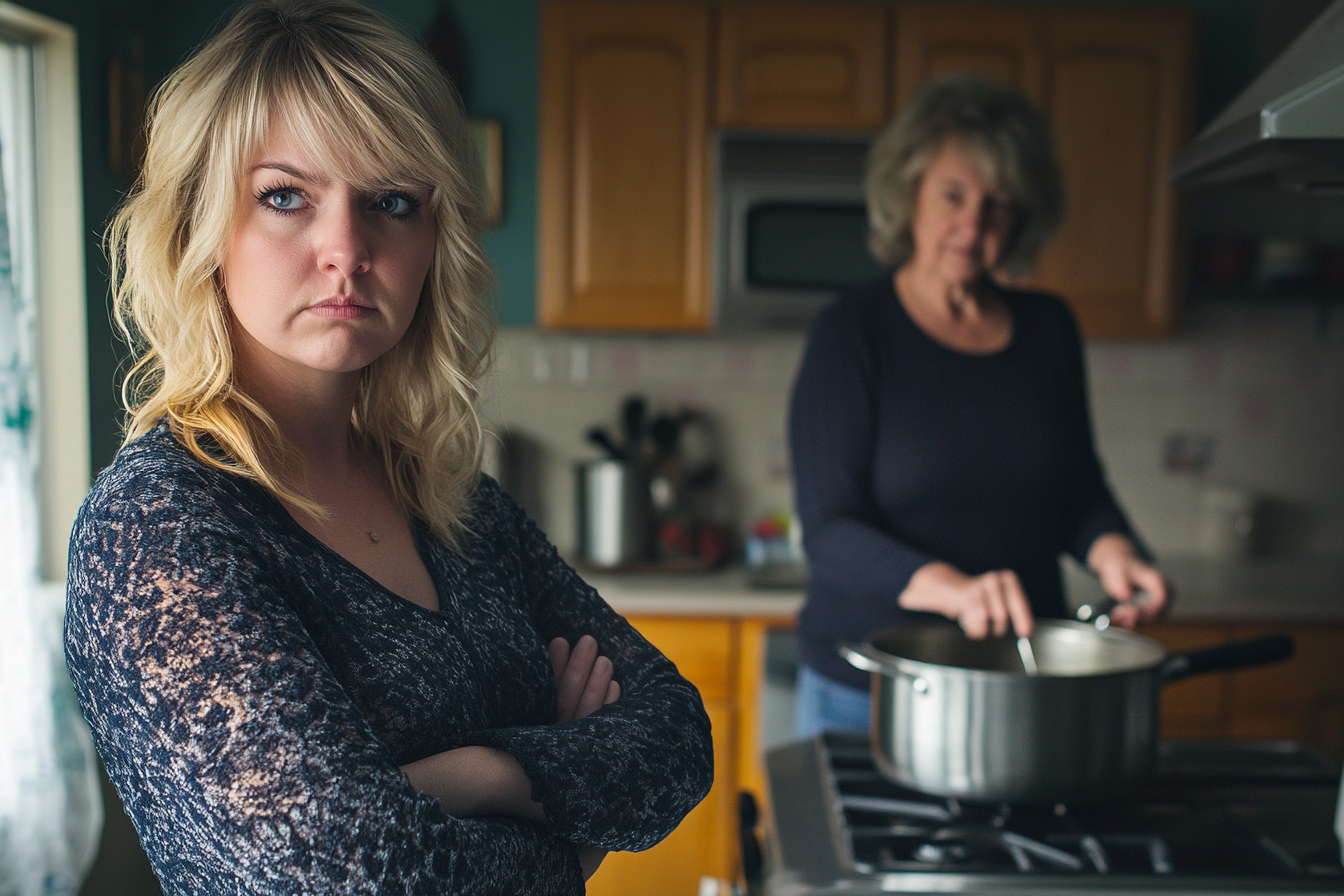 Two women in a kitchen | Source: Midjourney