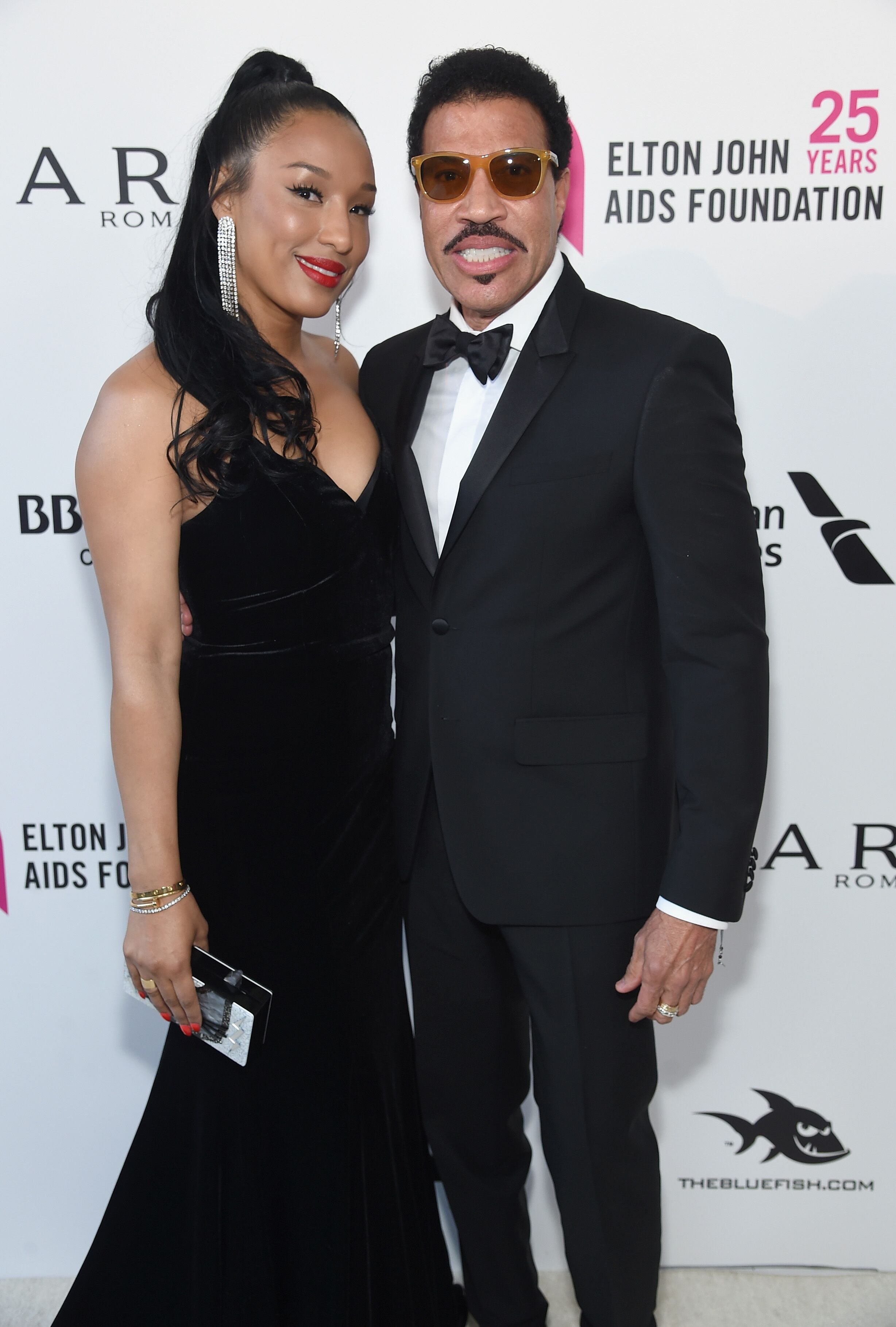 Lionel Richie and Lisa Parigi at the 25 Year Gala of the Elton John AIDS Foundation/ Source: Getty Images
