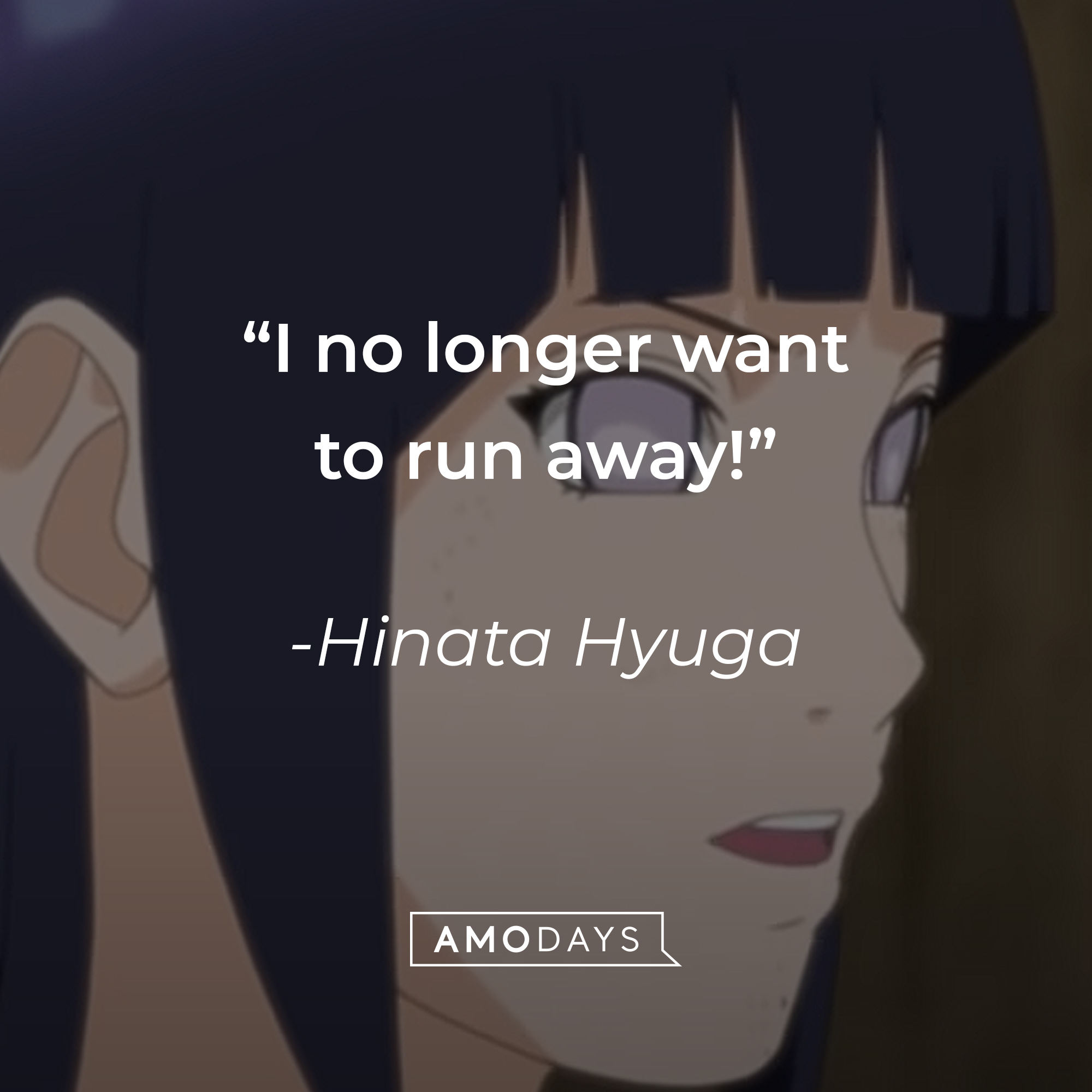 Hinata Hyuga with her quote: "Therefore, stand up together with me, Naruto…” | Source: youtube.com/CrunchyrollCollection