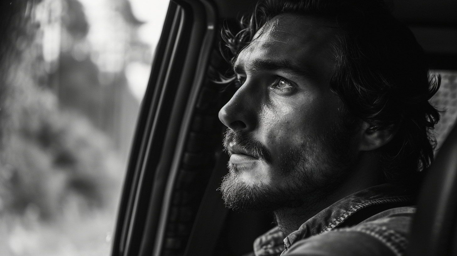 A man sitting in his car | Source: Midjourney