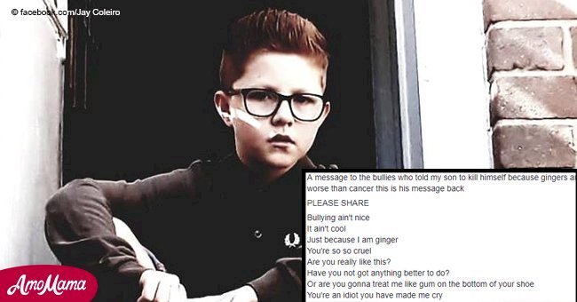 Boy told to kill himself because he's a redhead wrote a heart-wrenching poem to his bullies