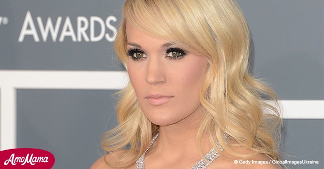 Carrie Underwood was spotted enjoying Broadway show with family after gruesome face injury