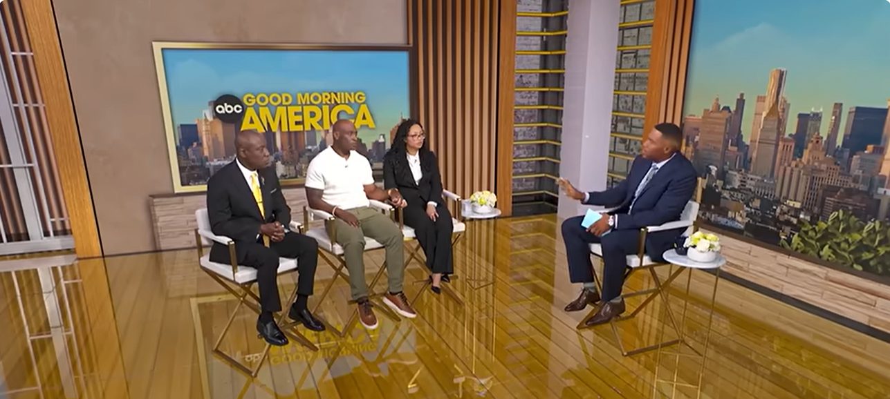 Ben Crump joins Nolan Wells' parents, Elmore and Christine Wonsley, for a television interview discussing the family's ongoing search for answers. During the appearance, they shared why they believe key questions about the 18-year-old's final hours remain unresolved. | Source: YouTube/Good Morning America and ABC News