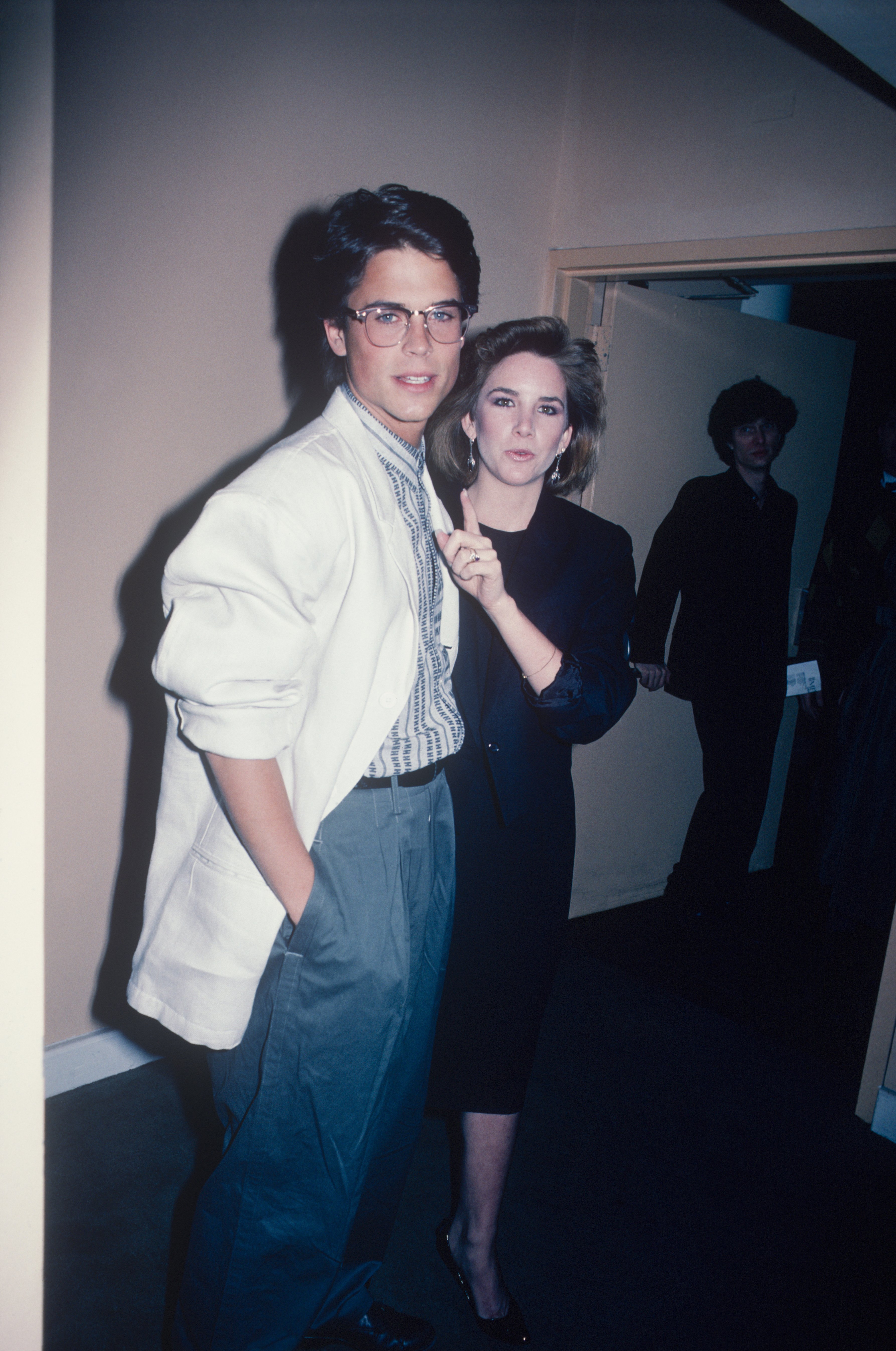 Melissa Gilbert with Rob Lowe backstage; circa 1970; New York. | Source: Getty Images