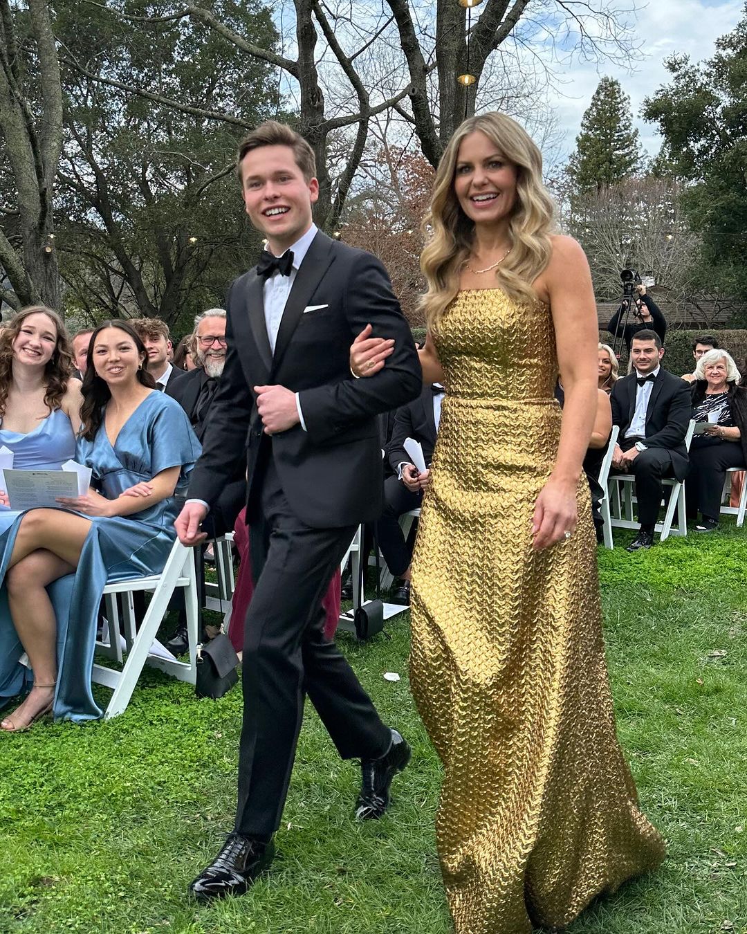 Candace Cameron Bure and her son Lev during his wedding ceremony, dated January 2024 | Source: Instagram/candacecbure