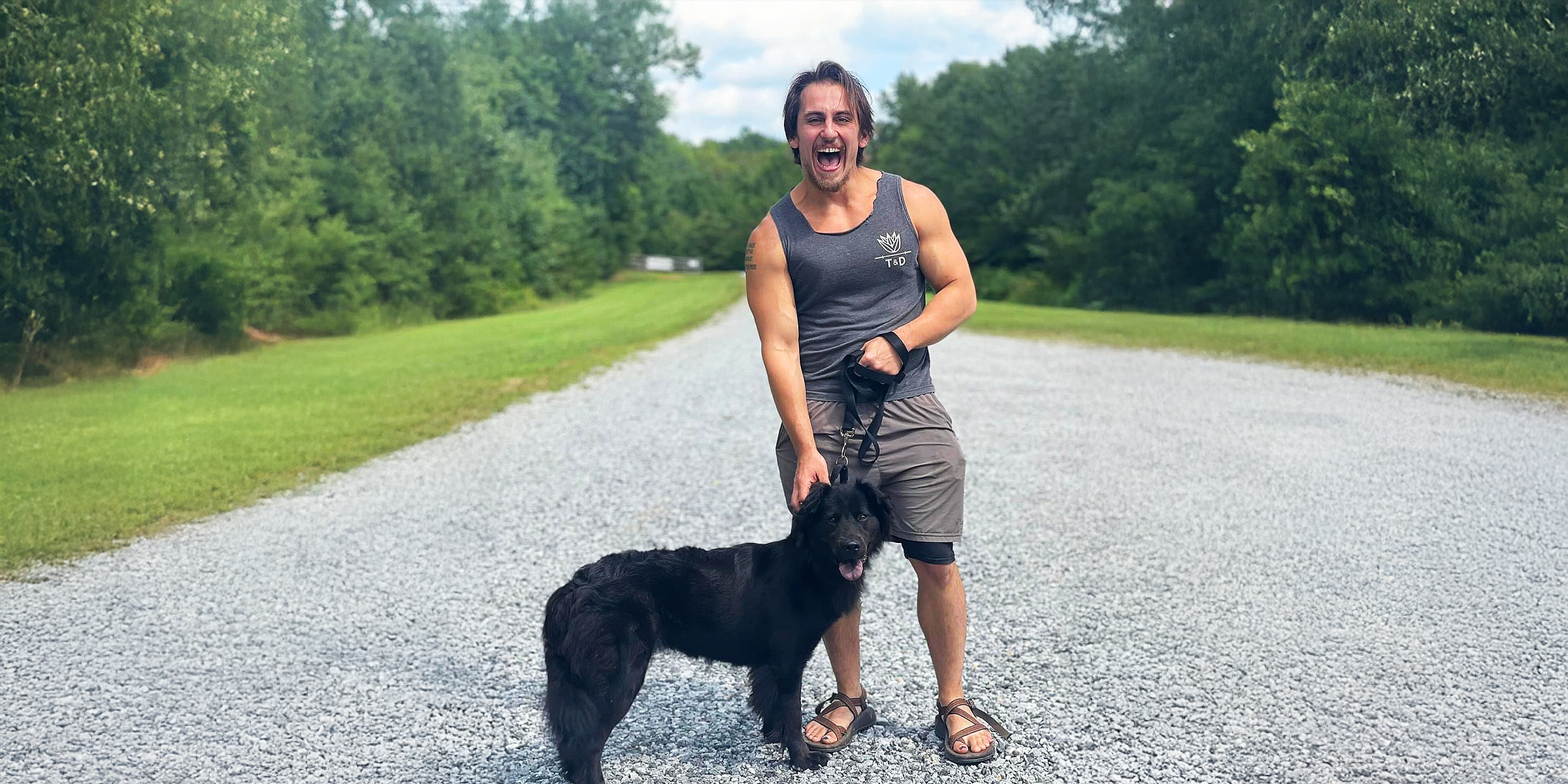 Adam Turck and his dog, Lana | Source: WTKR News 3