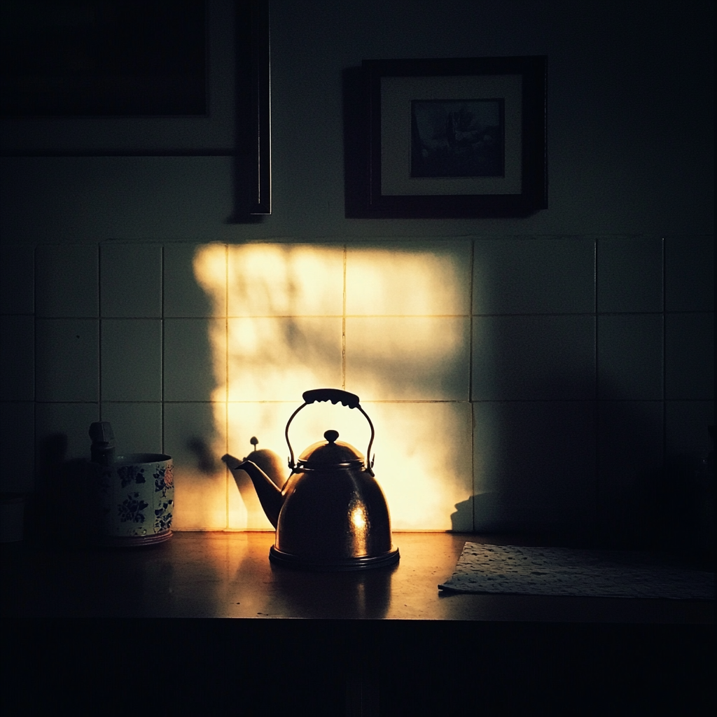 A kettle on a counter | Source: Midjourney