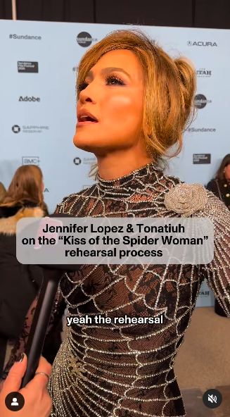 Jennifer Lopez speaking about how rigorous the filming process of "Kiss of the Spider Woman" was, posted on January 27, 2025. | Source: Instagram/sundanceorg