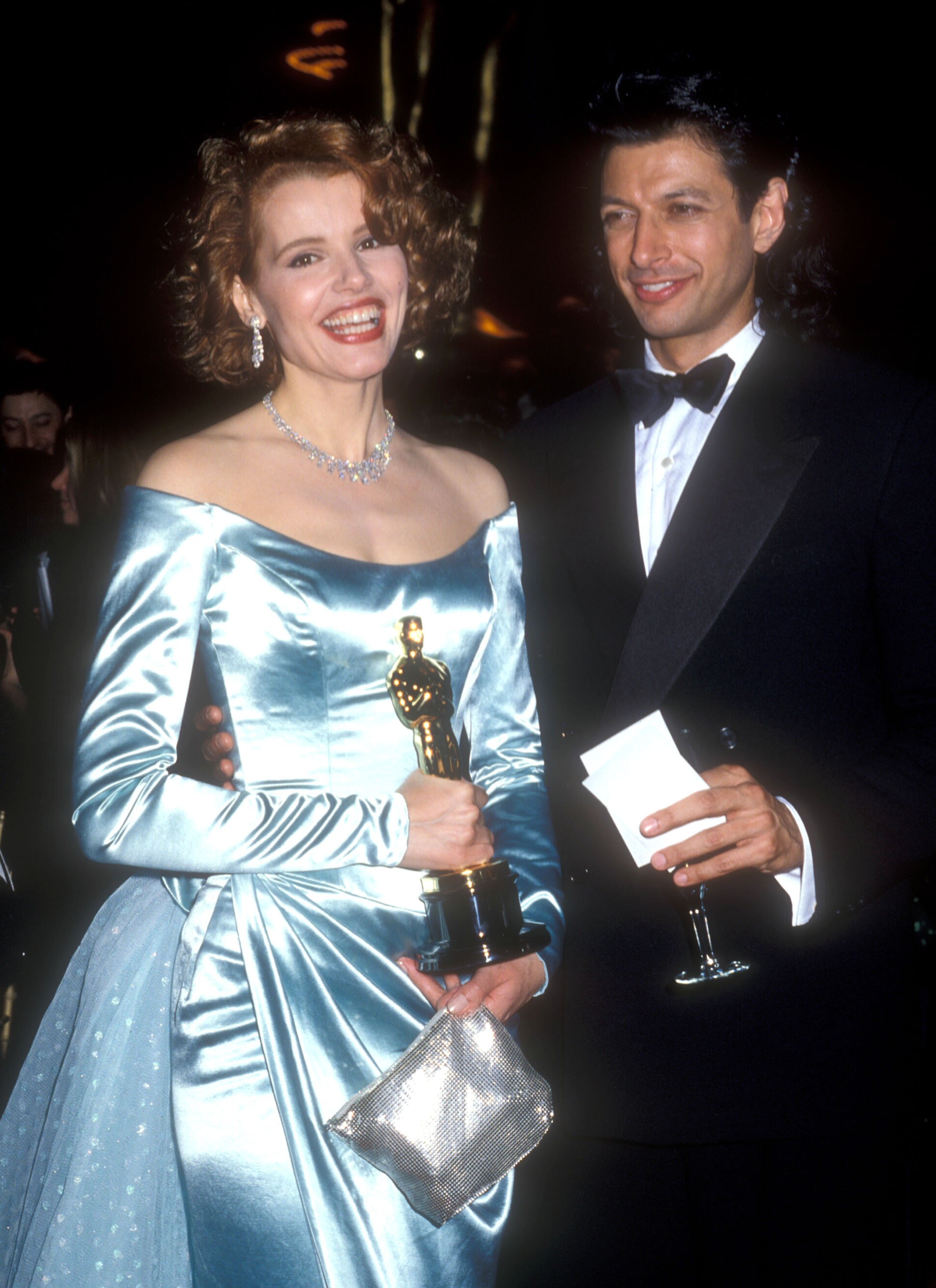 Geena Davis and Jeff Goldblum at the 61st Annual Academy Awards - Governor's Ball on March 29, 1989 | Source: Getty Images