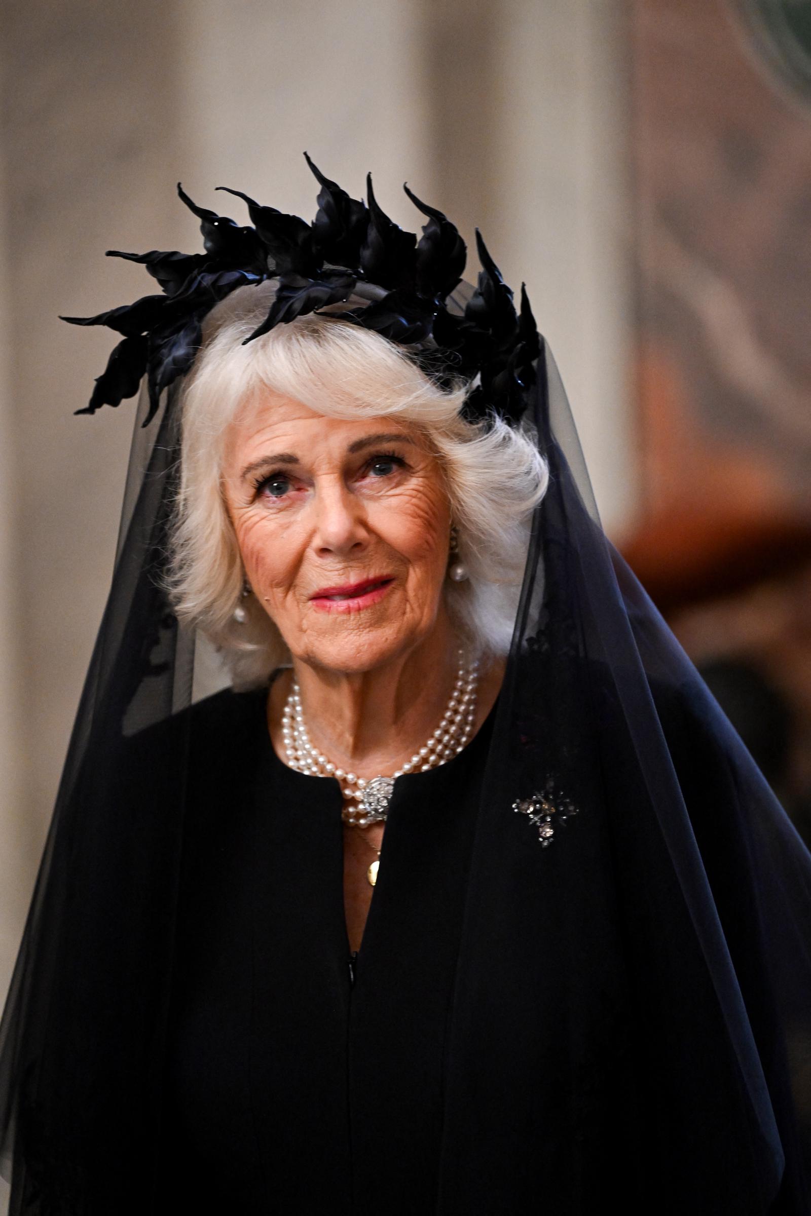 Queen Camilla visits to the Pauline Chapel during a State visit to the Vatican on October 23, 2025 | Source: Getty Images