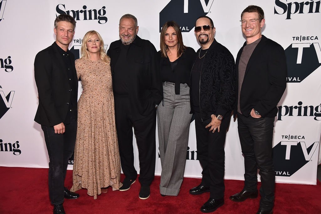 Peter Scanavino, Kelli Giddish, Dick Wolf, Mariska Hargitay, Ice-T, Philip Winchester attends the "Law & Order: SVU" 20th Anniversary Celebration the 2018 Tribeca TV Festival at Spring Studios  | Getty Images