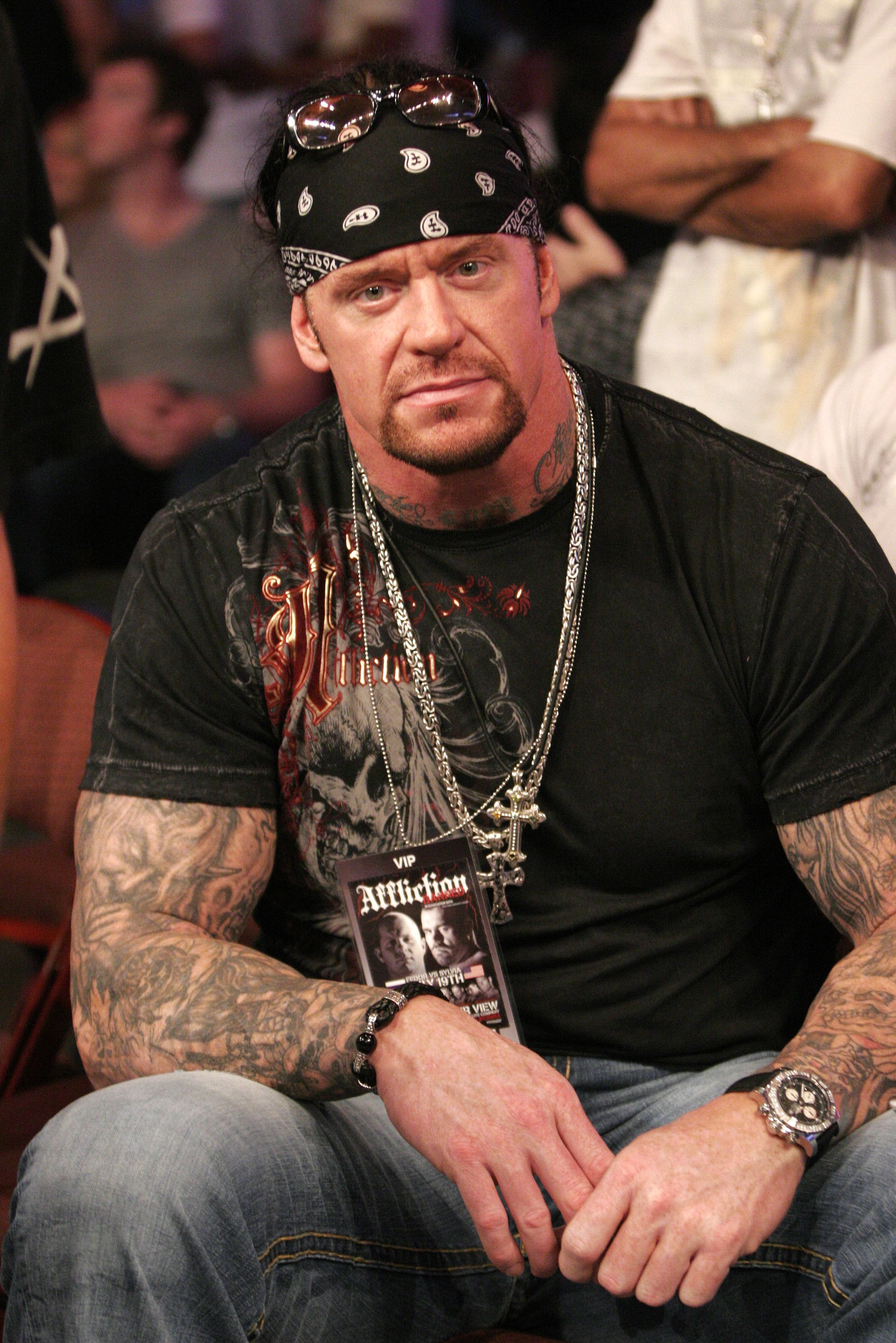The Undertaker at the Affliction Banned event on July 19, 2008, in California | Source: Getty Images