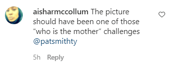 A fan's comment on Pat Smith's picture with her daughters. | Photo: Instagram/Patsmithty