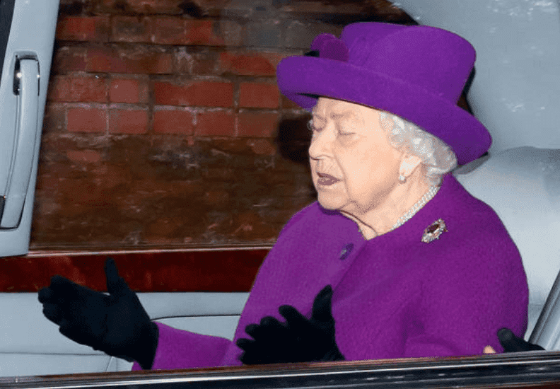 Queen Elizabeth leaves the annual Sunday service at the Church of St Mary Magdalene on her Sandringham estate, on January 5, 2020, in King's Lynn, England | Source: Max Mumby/Indigo/Getty Images
