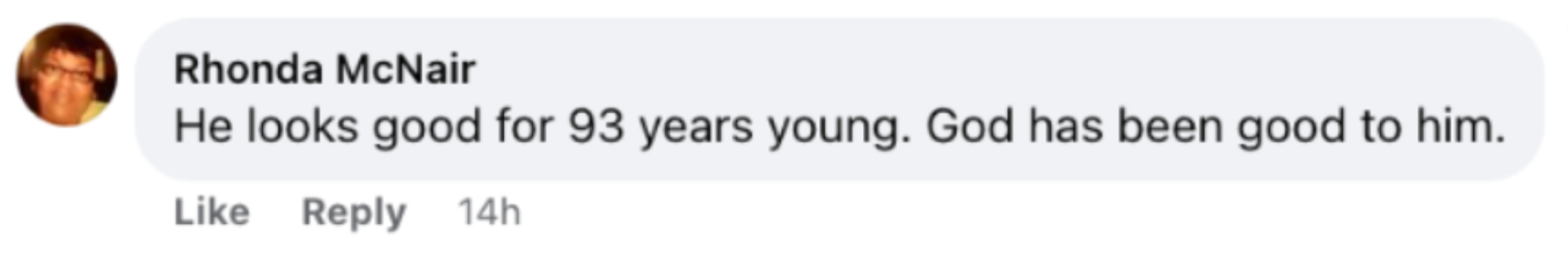 A fan commenting on a post where Gene Hackman was spotted on March 5, 2023, during an outing to Wendy's in Santa Fe, New Mexico | Source: Facebook/Daily Mail