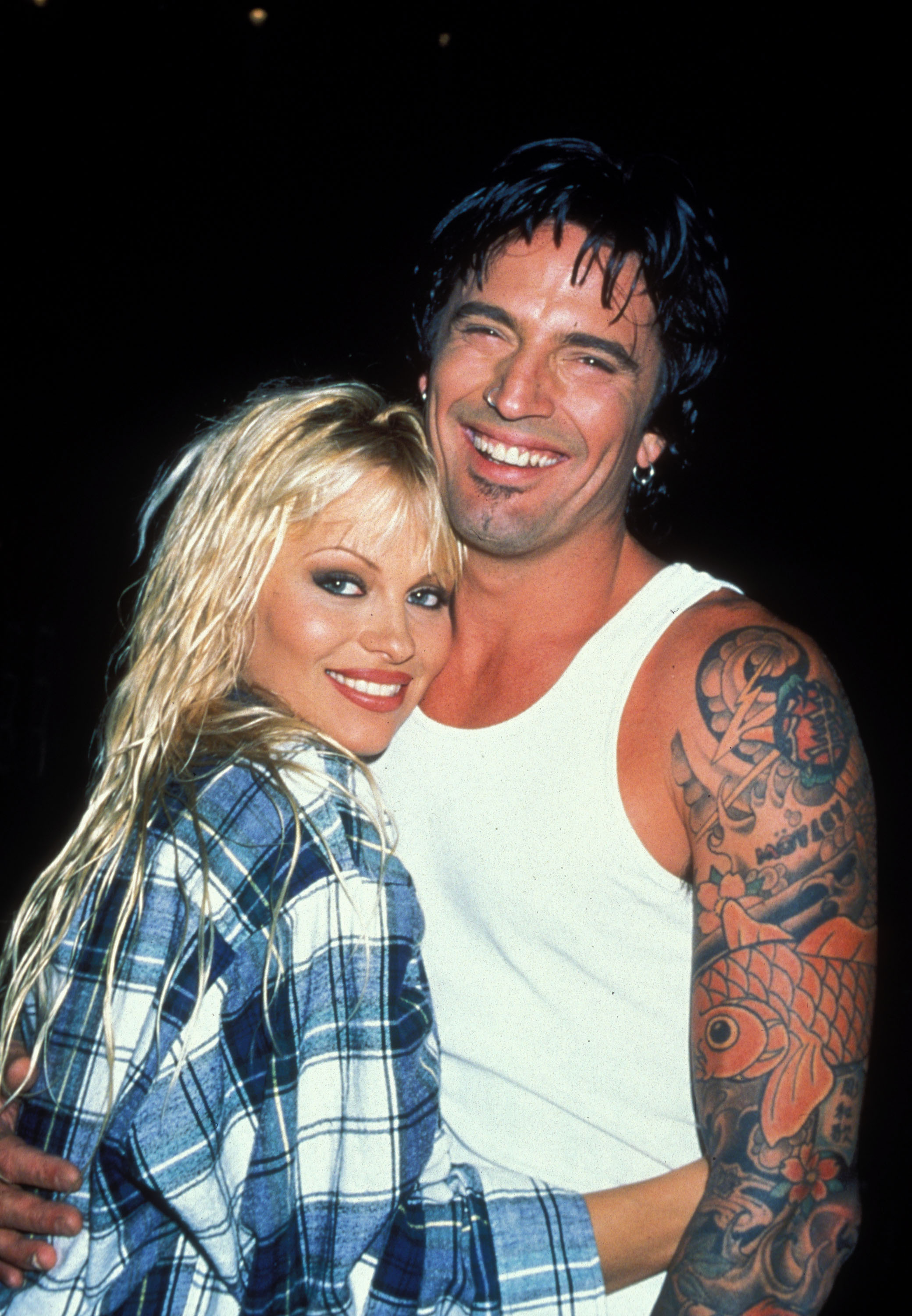 Pamela Anderson and Tommy Lee at Planet Boom in North Hollywood, California on April 13, 1996 | Source: Getty Images