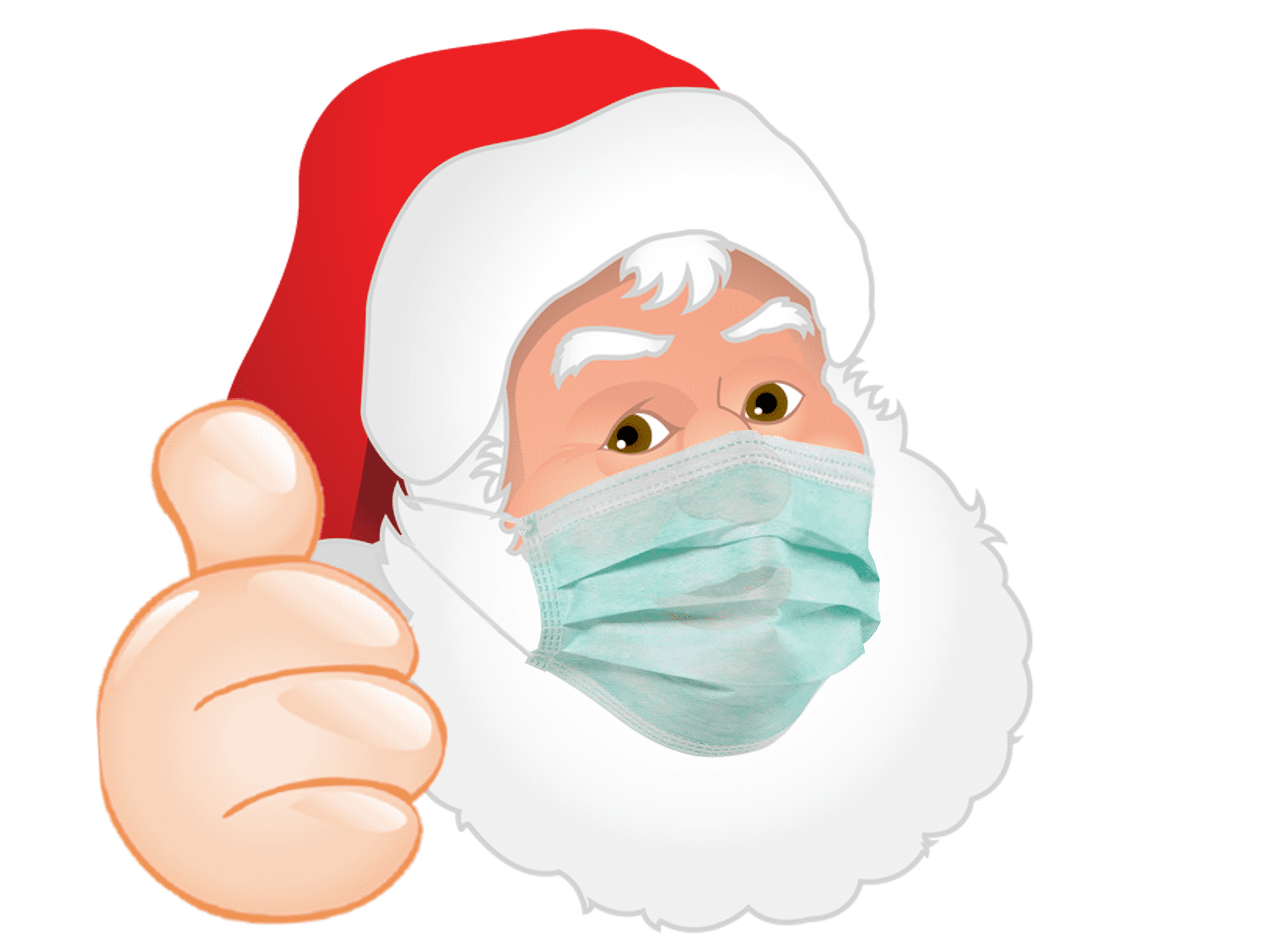 Papá Noel con mascarilla. | Foto: Getty Images