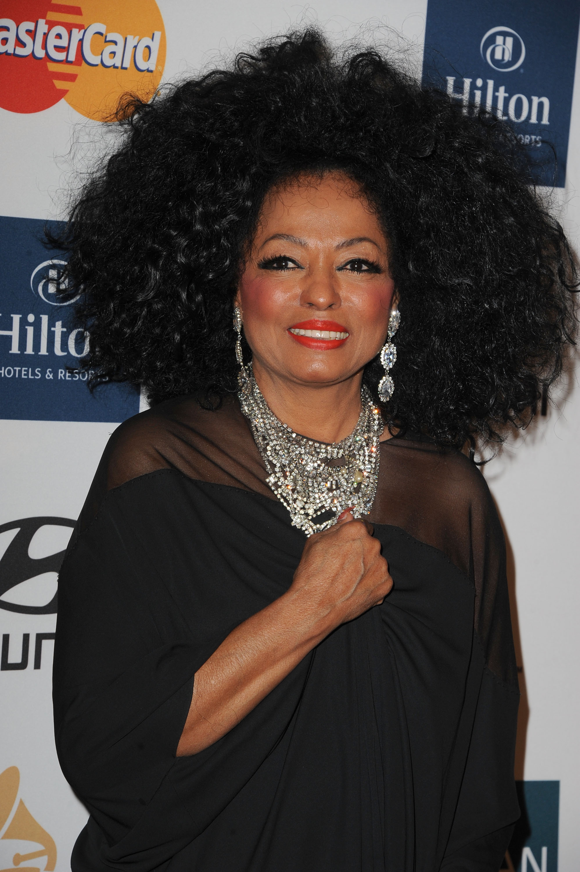 Diana Ross at Clive Davis and The Recording Academy's Pre-Grammy Gala and Salute to Industry Icons Honoring Richard Branson on February 11, 2012, in Beverly Hills, California | Source: Getty Images