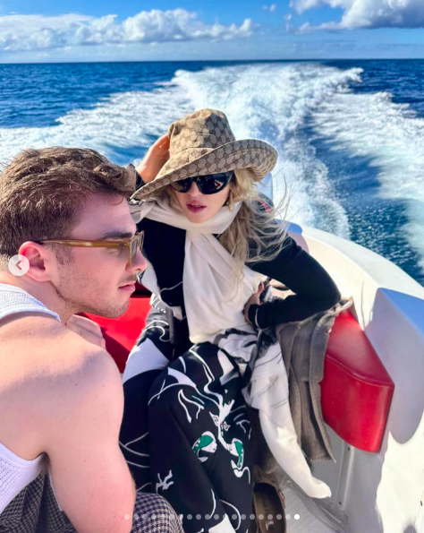 Rocco Ritchie and Madonna on a boat ride, posted on August 11, 2024 | Source: Instagram/madonna