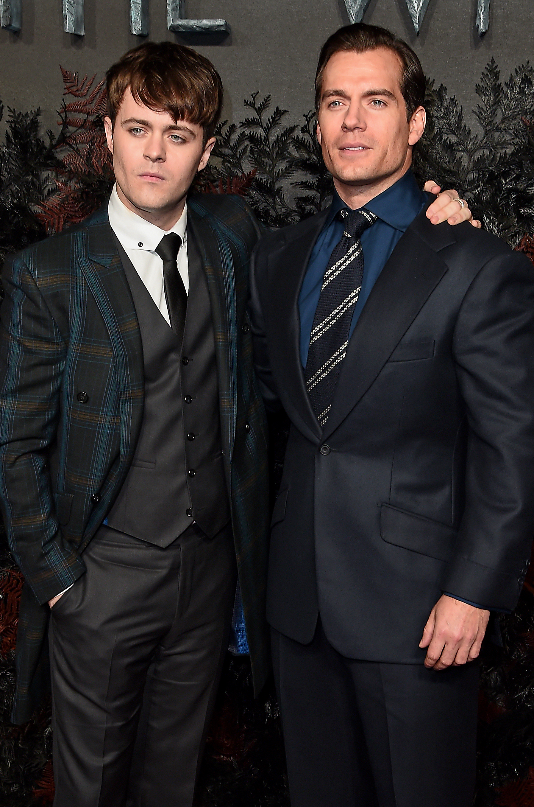 Joey Batey and Henry Cavill at premiere of "The Witcher" on December 16, 2019, in London, England. | Source: Getty Images