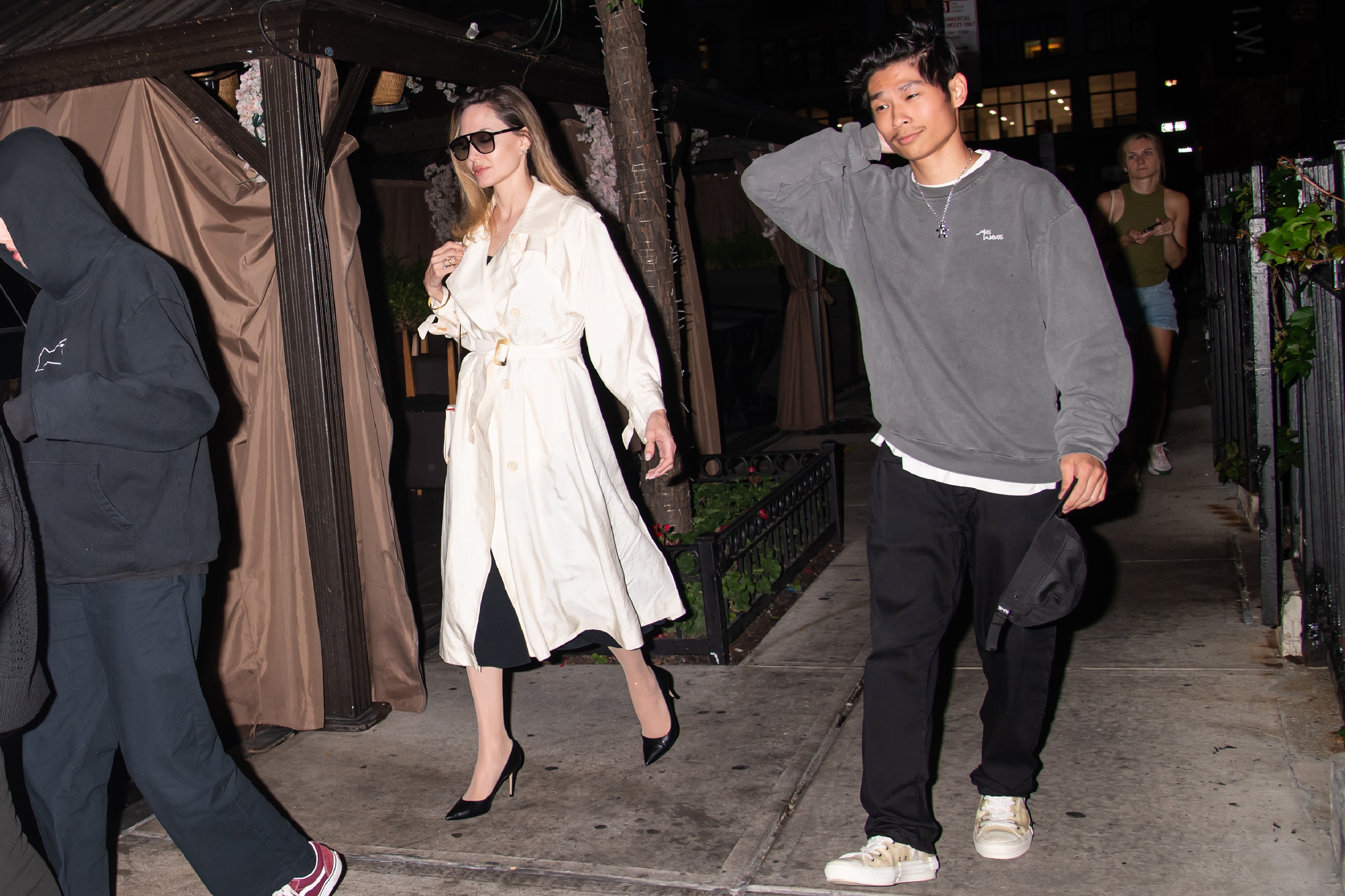 Angelina Jolie and Pax Jolie-Pitt are seen on June 26, 2023 in New York, New York | Source: Getty Images