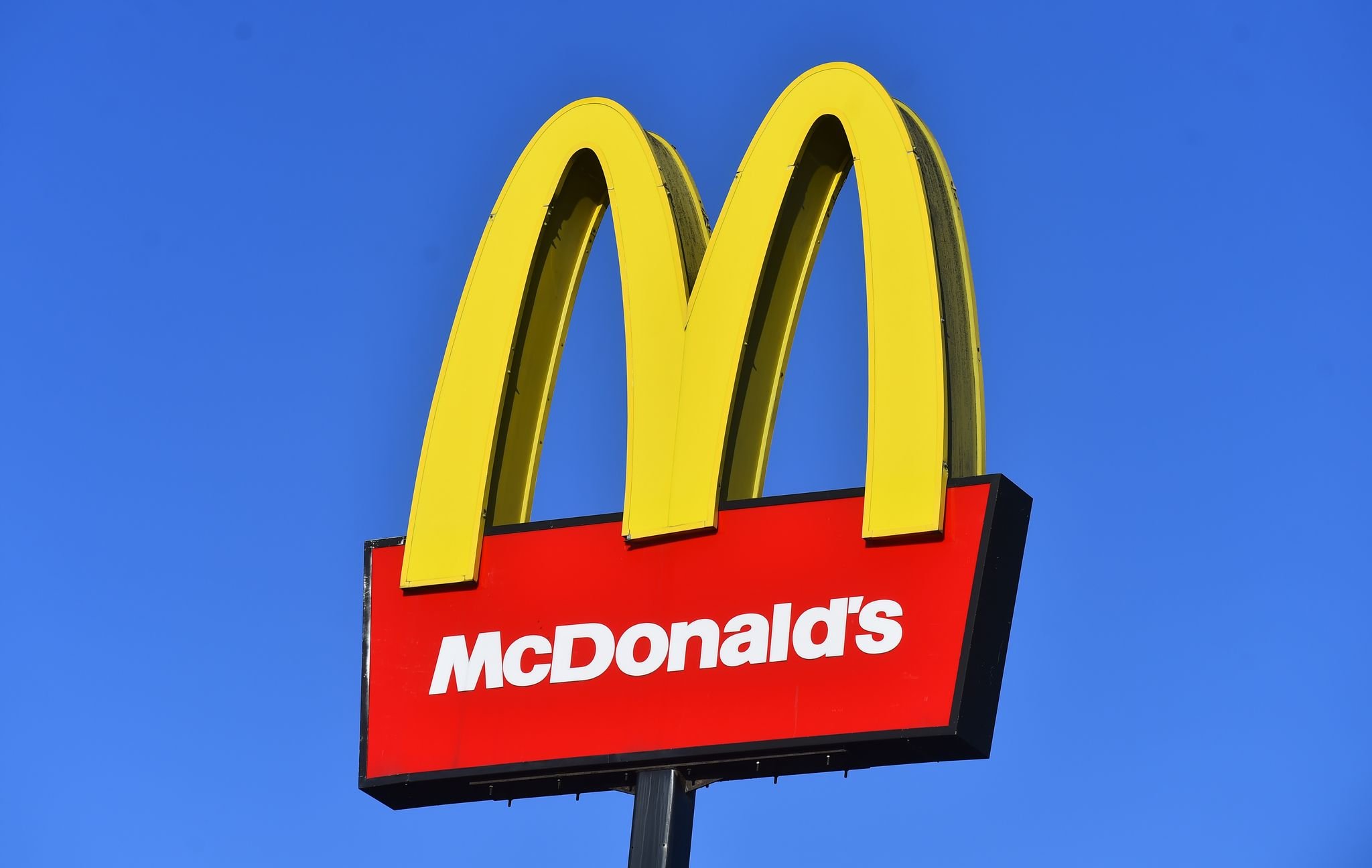 McDonald's trademark sign captured on November 13, 2020 in Staffordshire. | Source: Getty Images