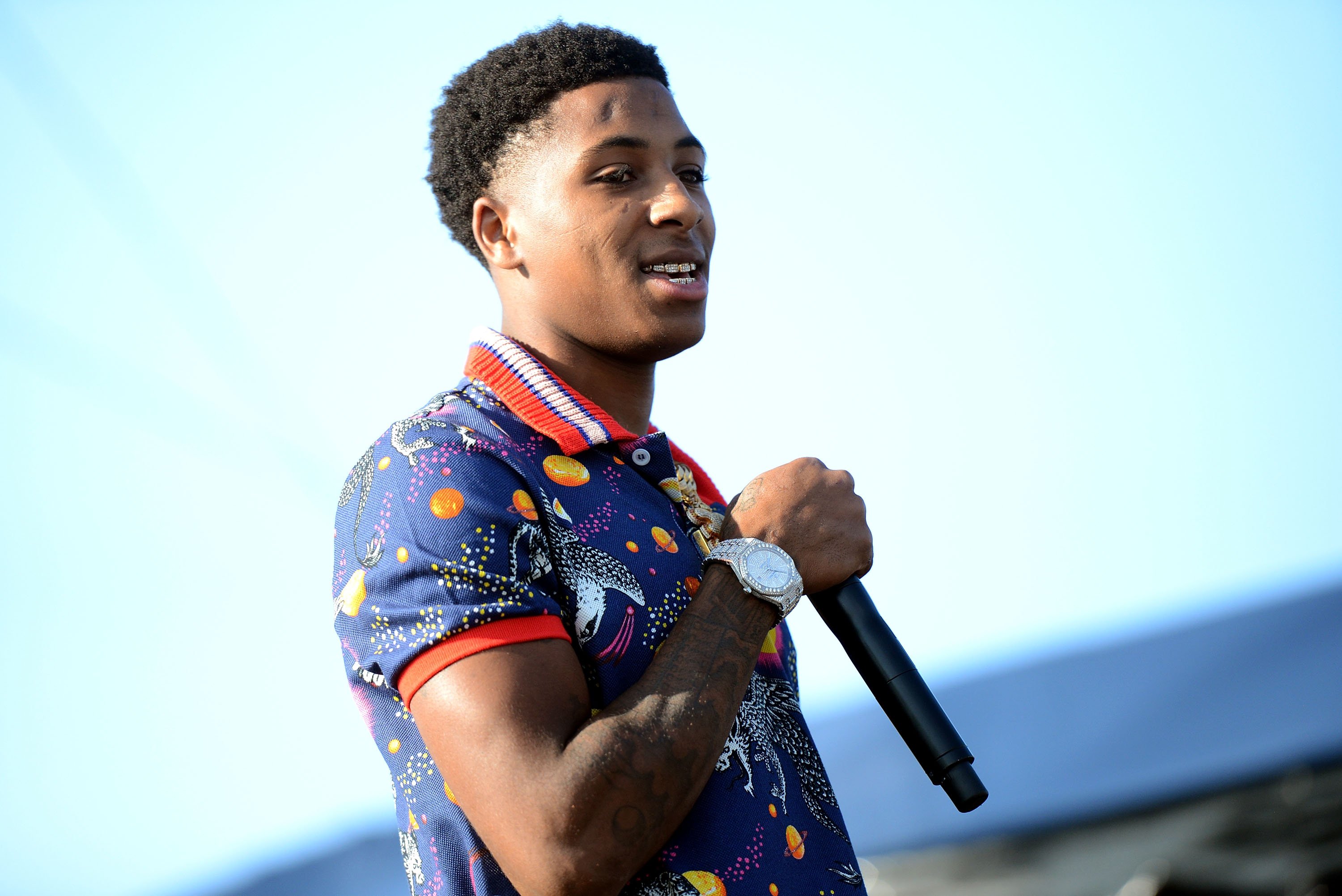 Rapper Youngboy performs onstage during the Day N Night Festival at Angel Stadium of Anaheim on September 10, 2017 in Anaheim, California. | Source: Getty Images